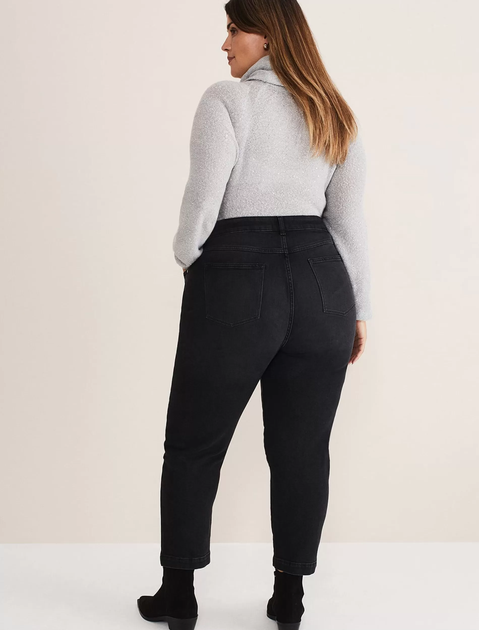 Phase Eight Karlie Button Through Straight Leg Jeans Black Flash Sale