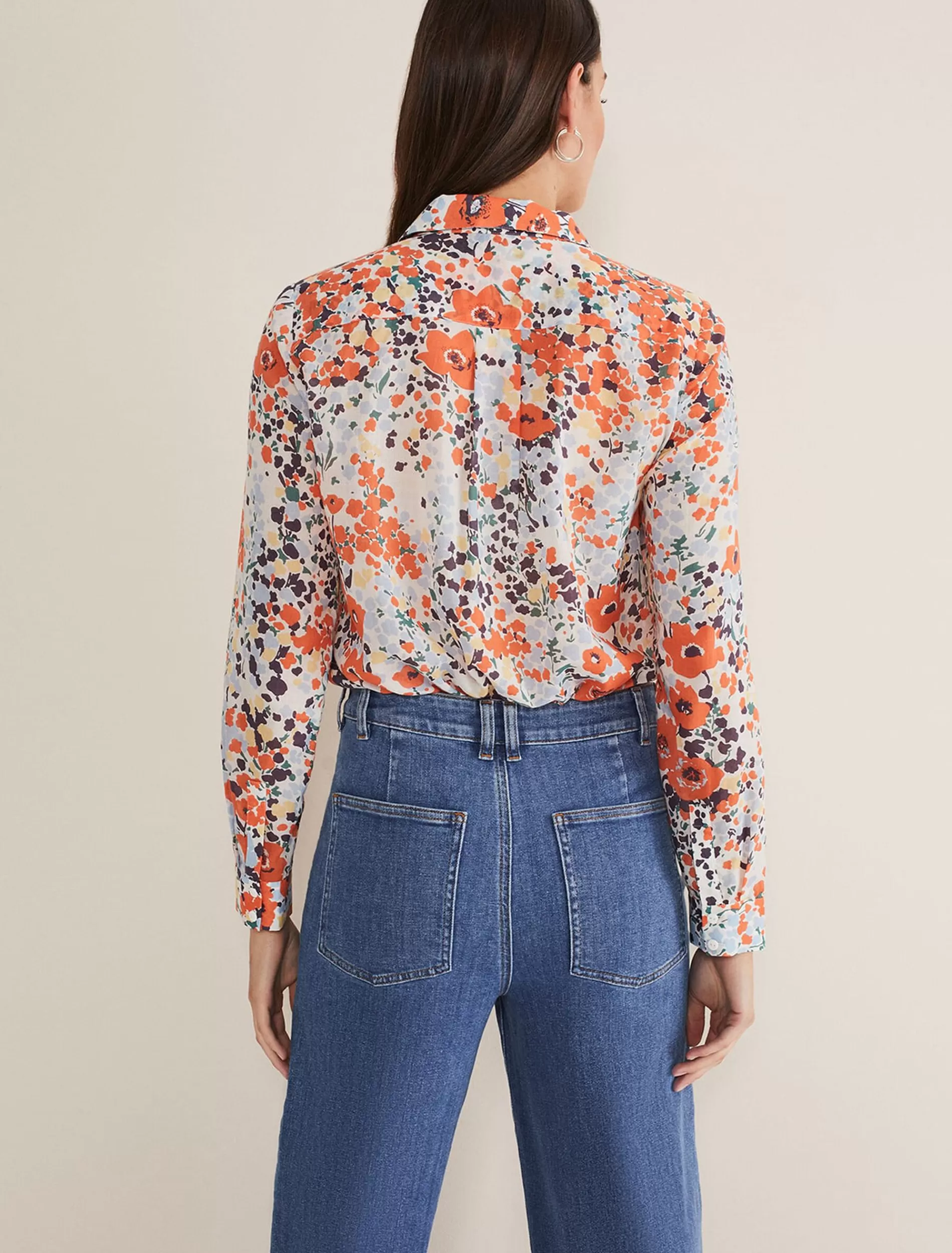 Phase Eight Katie Cotton Floral Blouse Multi-Coloured Flash Sale
