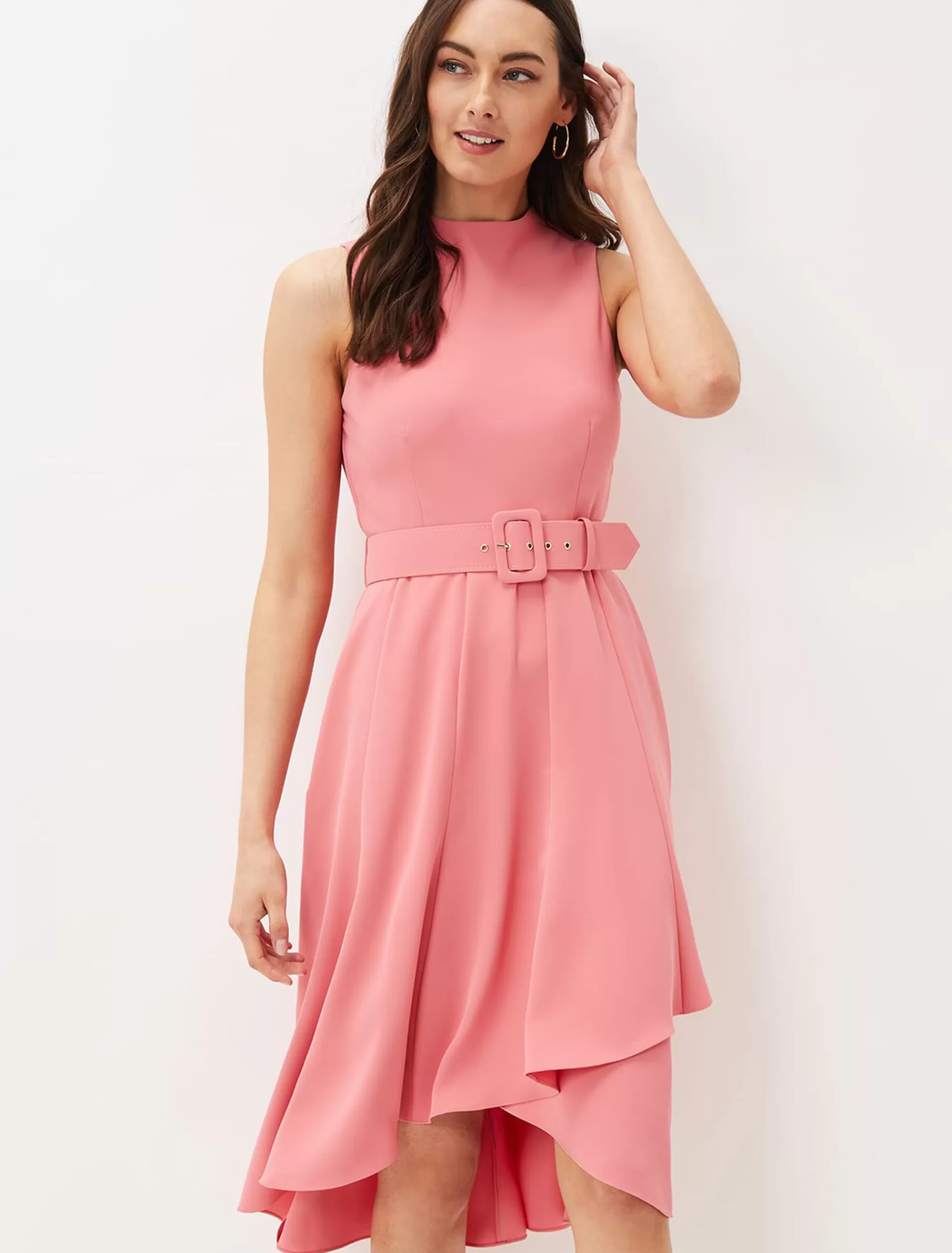 Phase Eight Kazandra Belted Dress Watermelon Hot