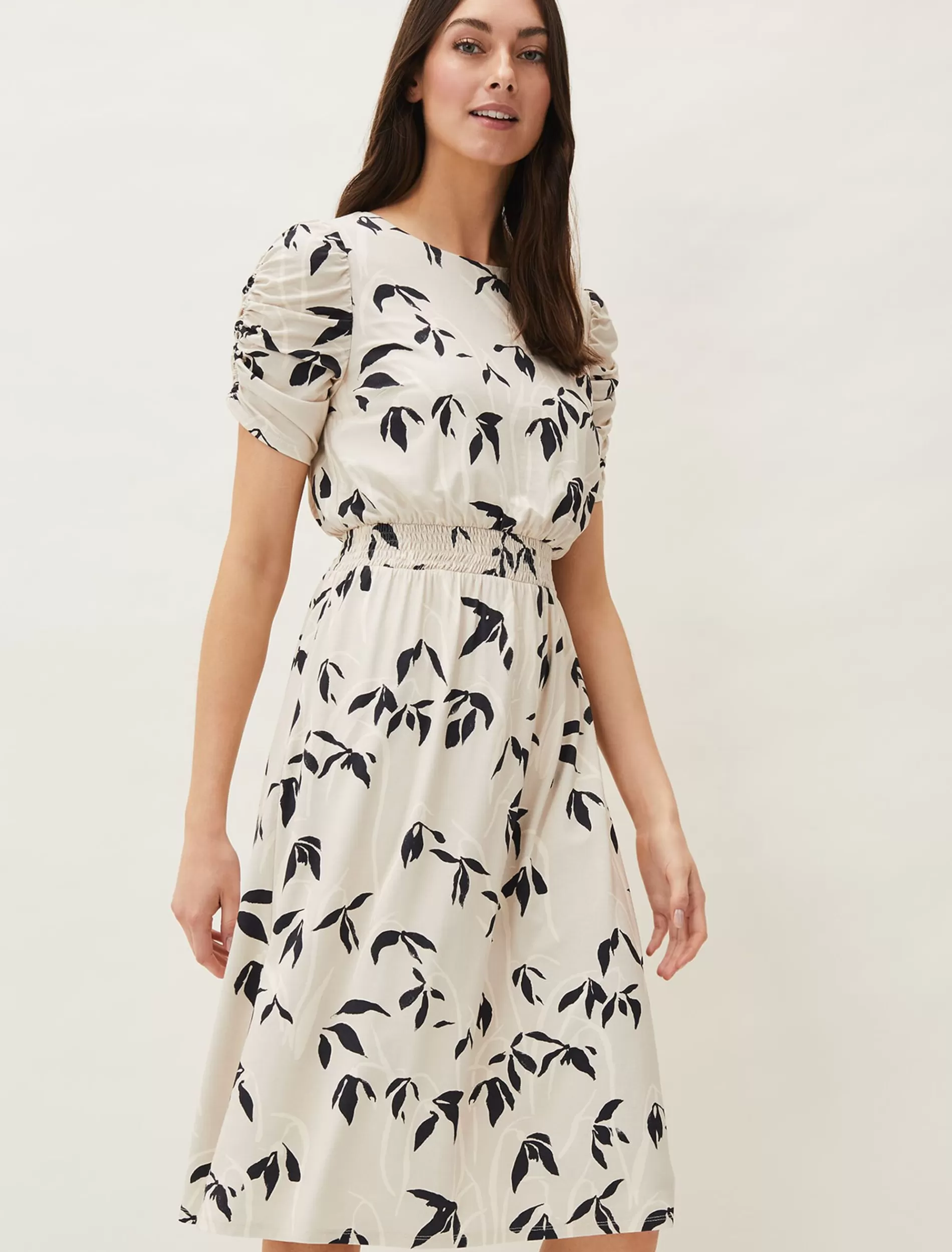 Phase Eight Keeley Floral Print Dress Stone Discount