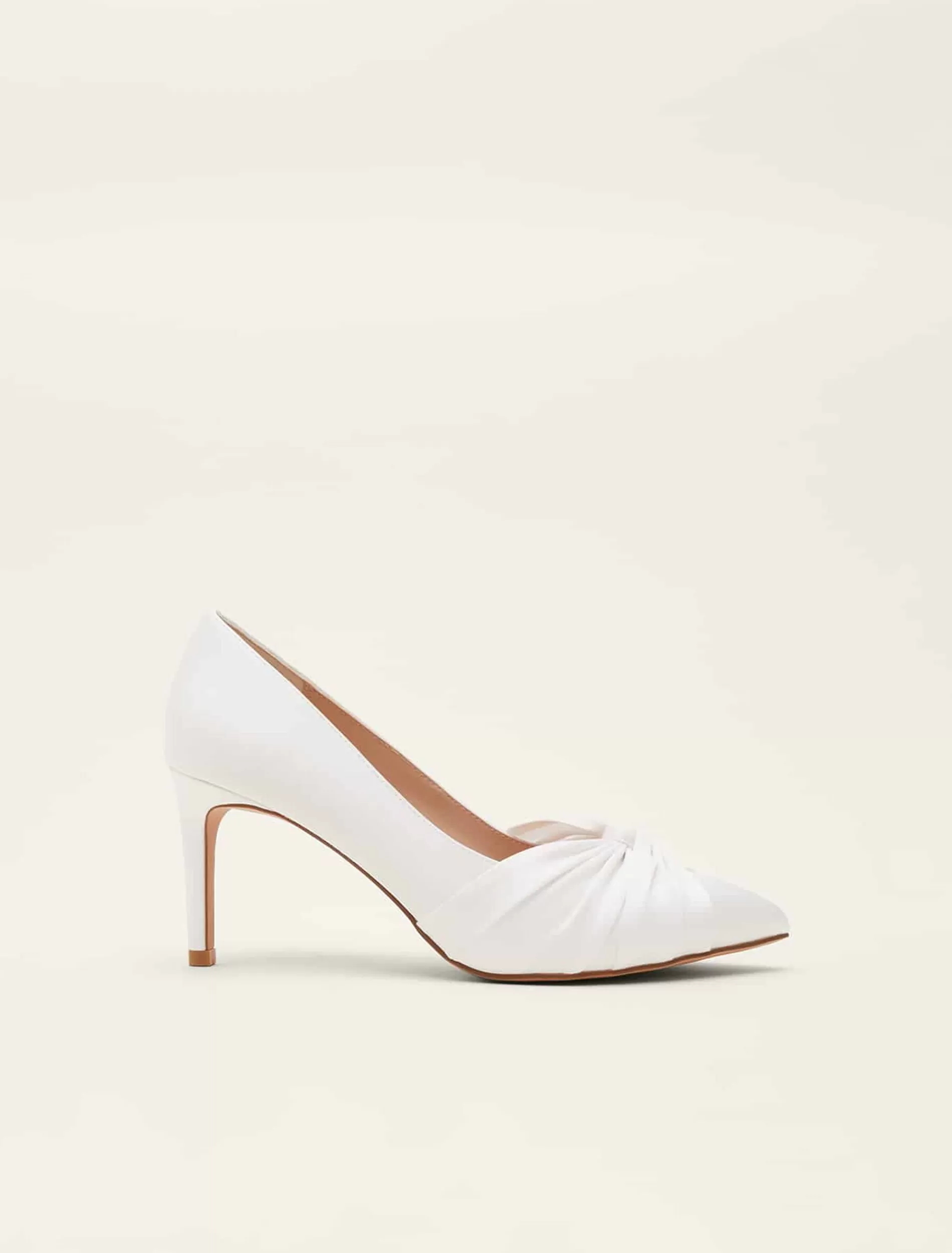 Phase Eight Kendal Satin Court Shoe Ivory Best Sale