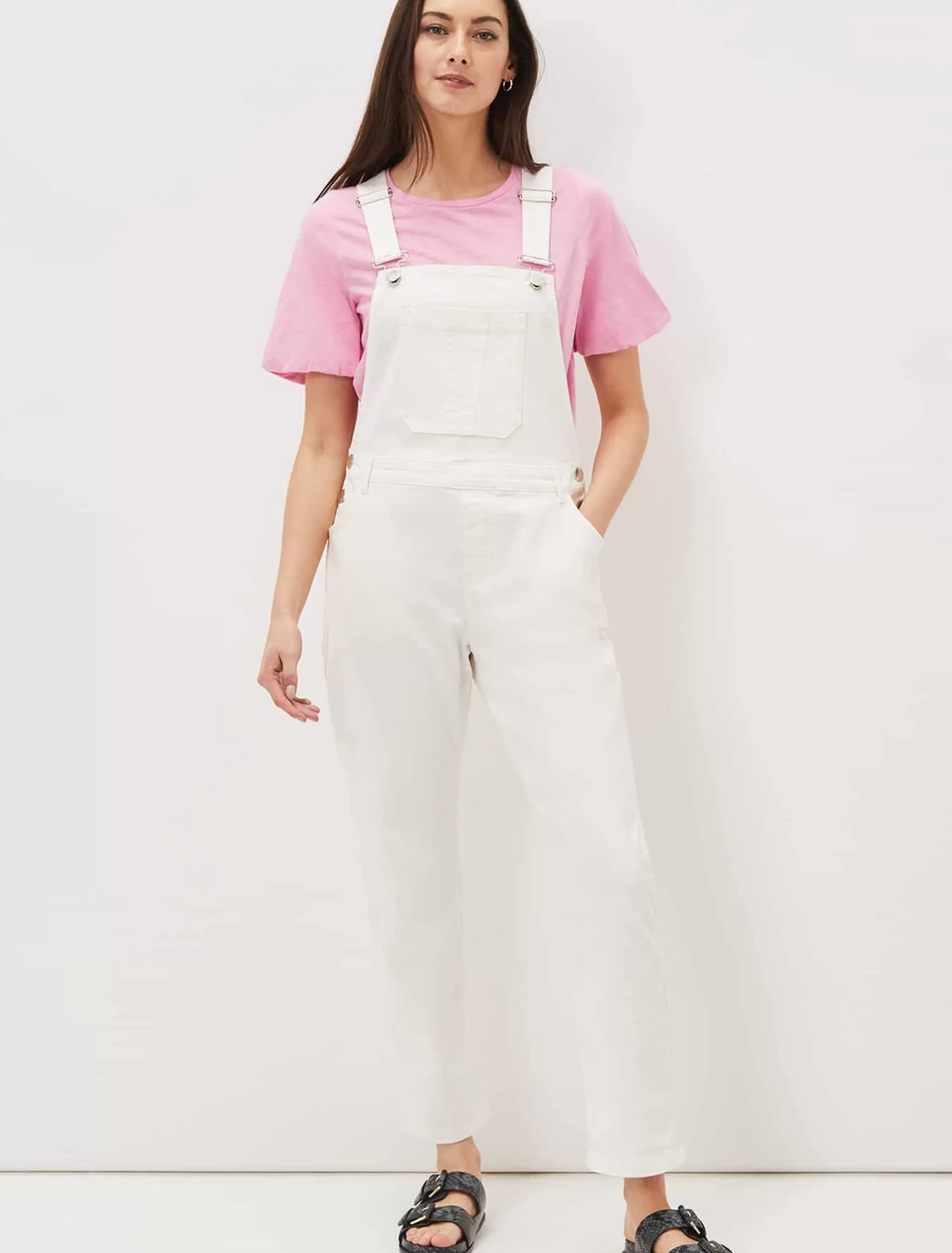 Phase Eight Khari Denim Dungarees White Shop
