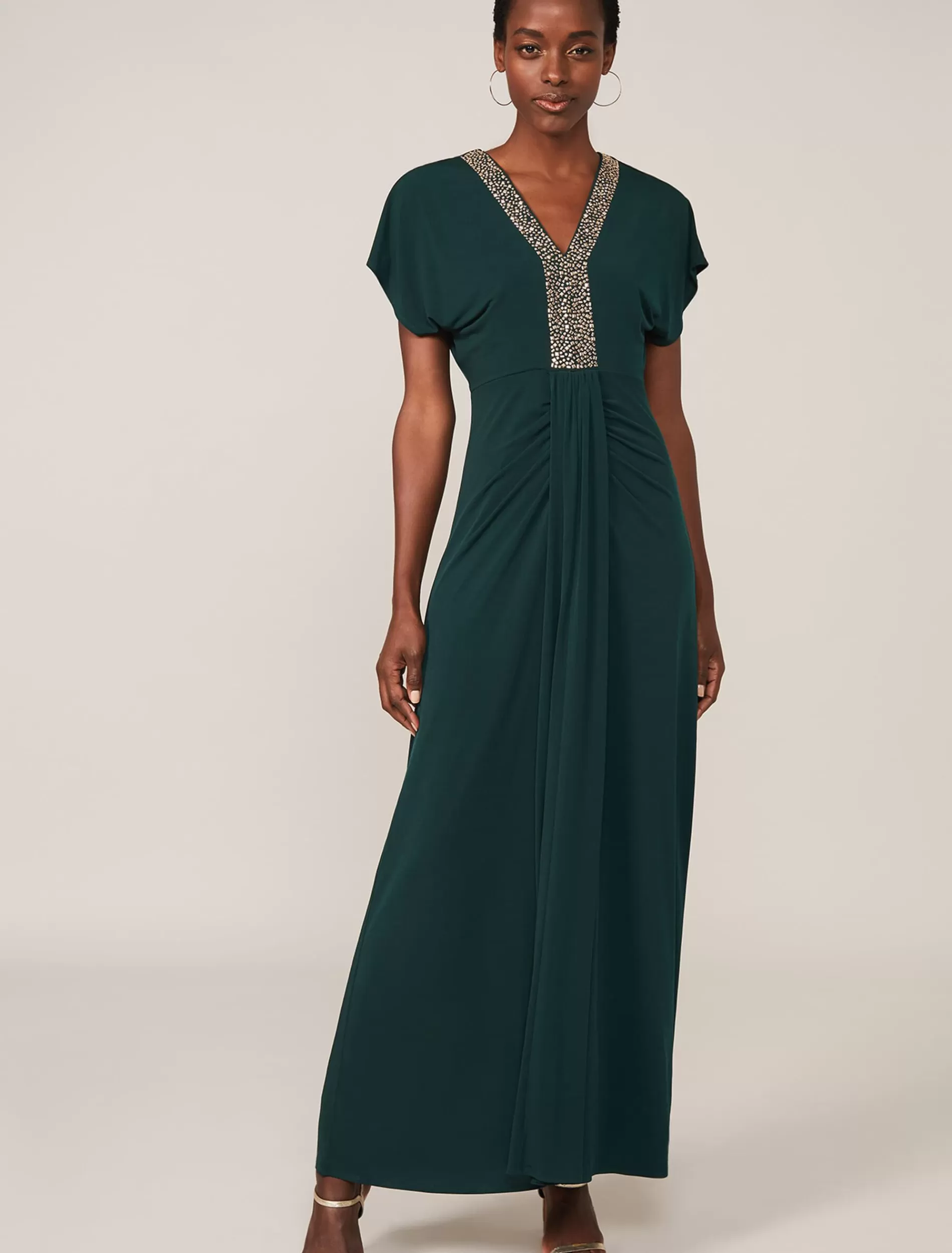 Phase Eight Kieley Embellished Maxi Dress Pine Sale