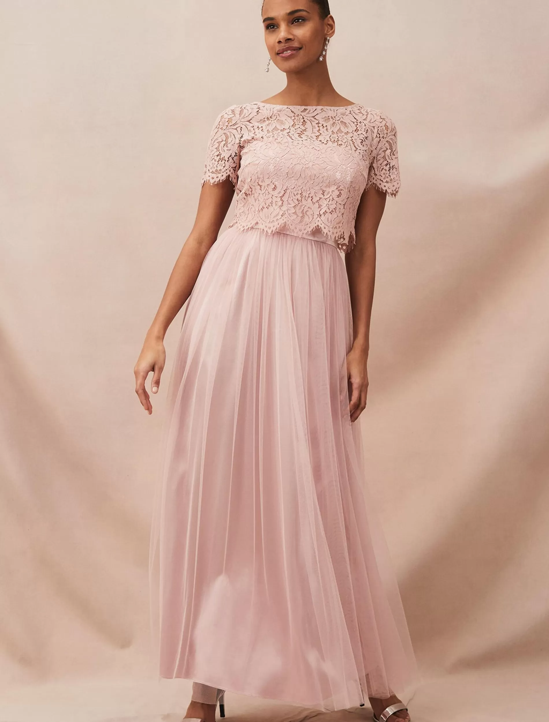 Phase Eight Kiera Lace Tulle Maxi Dress Petal Store