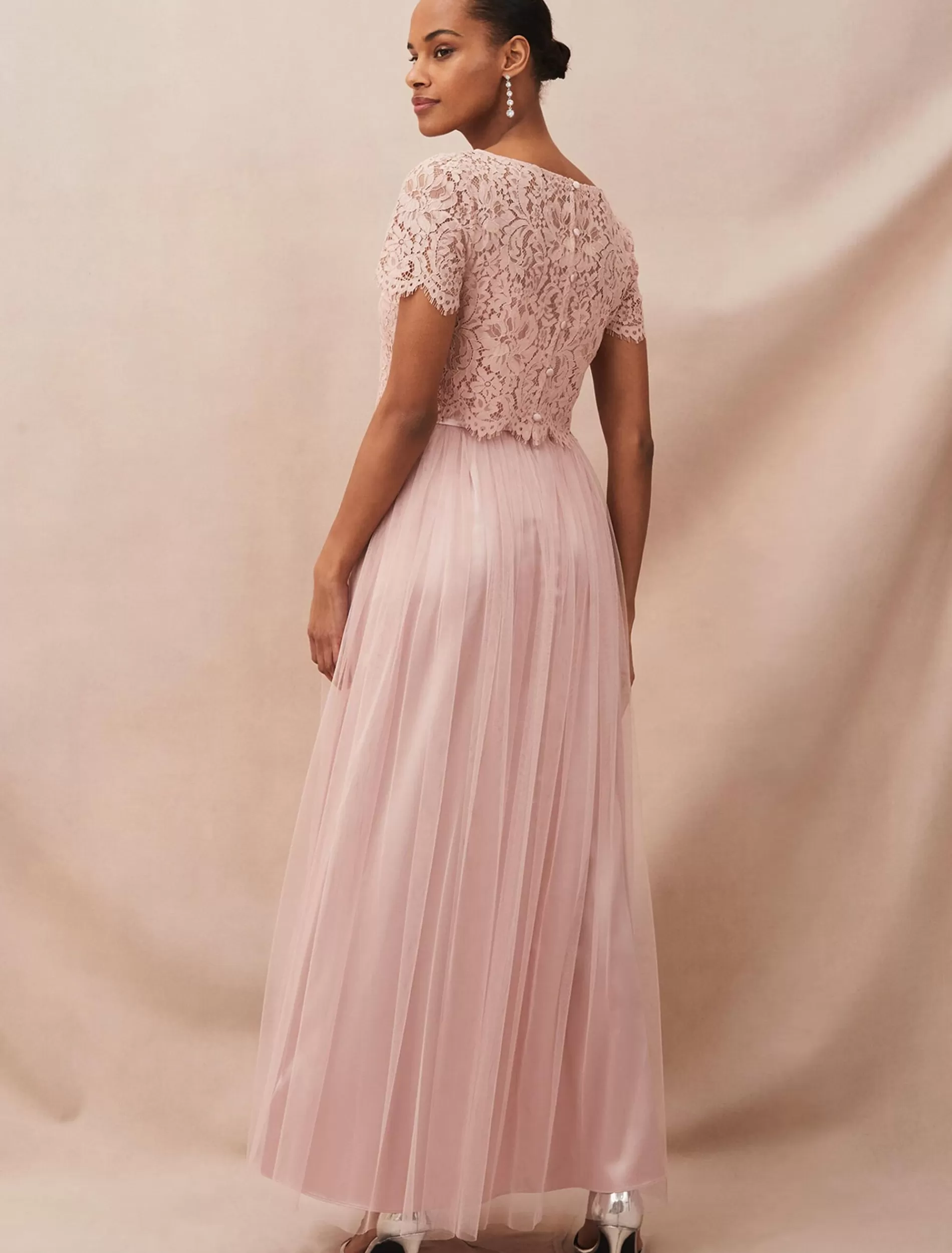 Phase Eight Kiera Lace Tulle Maxi Dress Petal Store