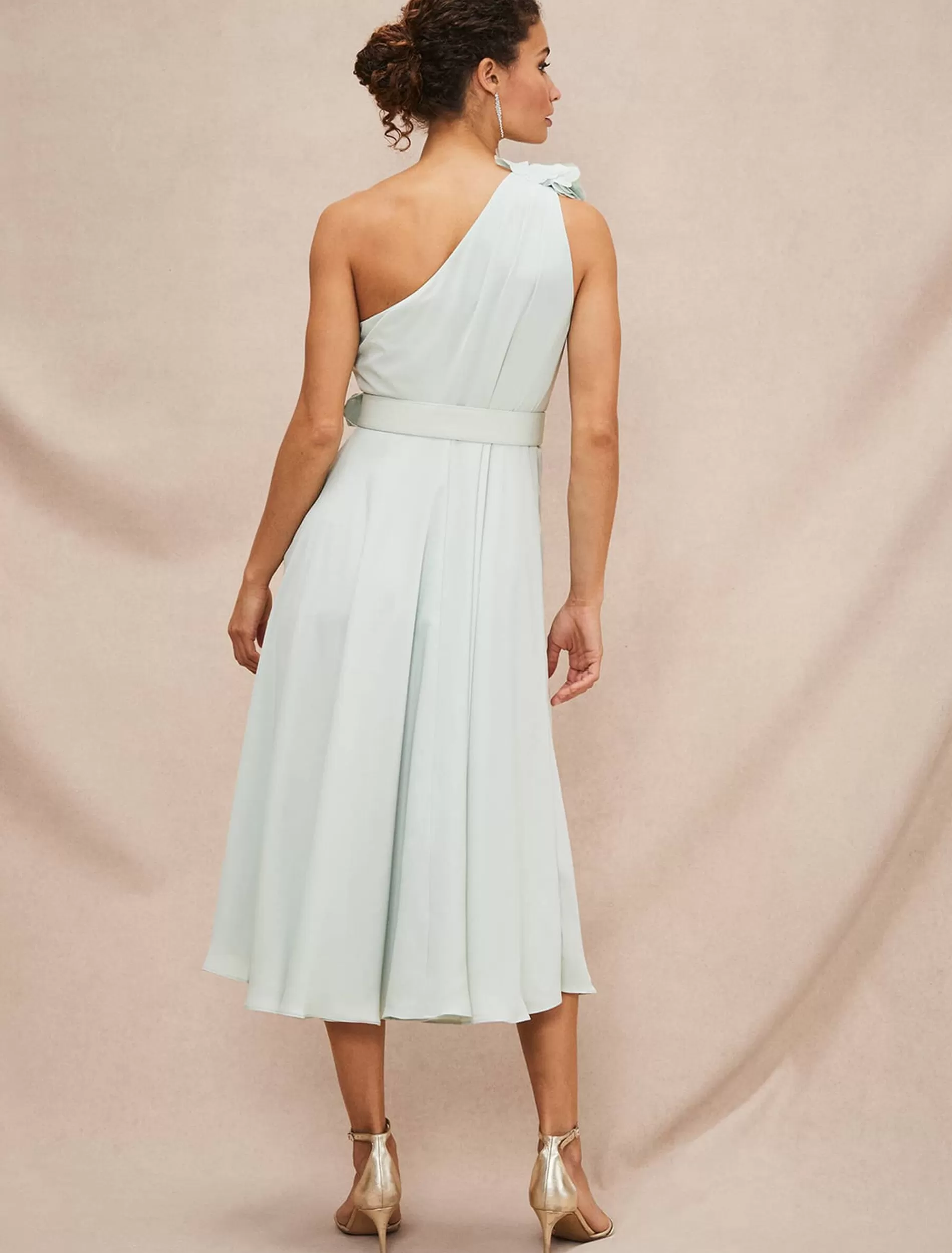 Phase Eight Kiki One Shoulder Midi Dress Eau De Nil Best