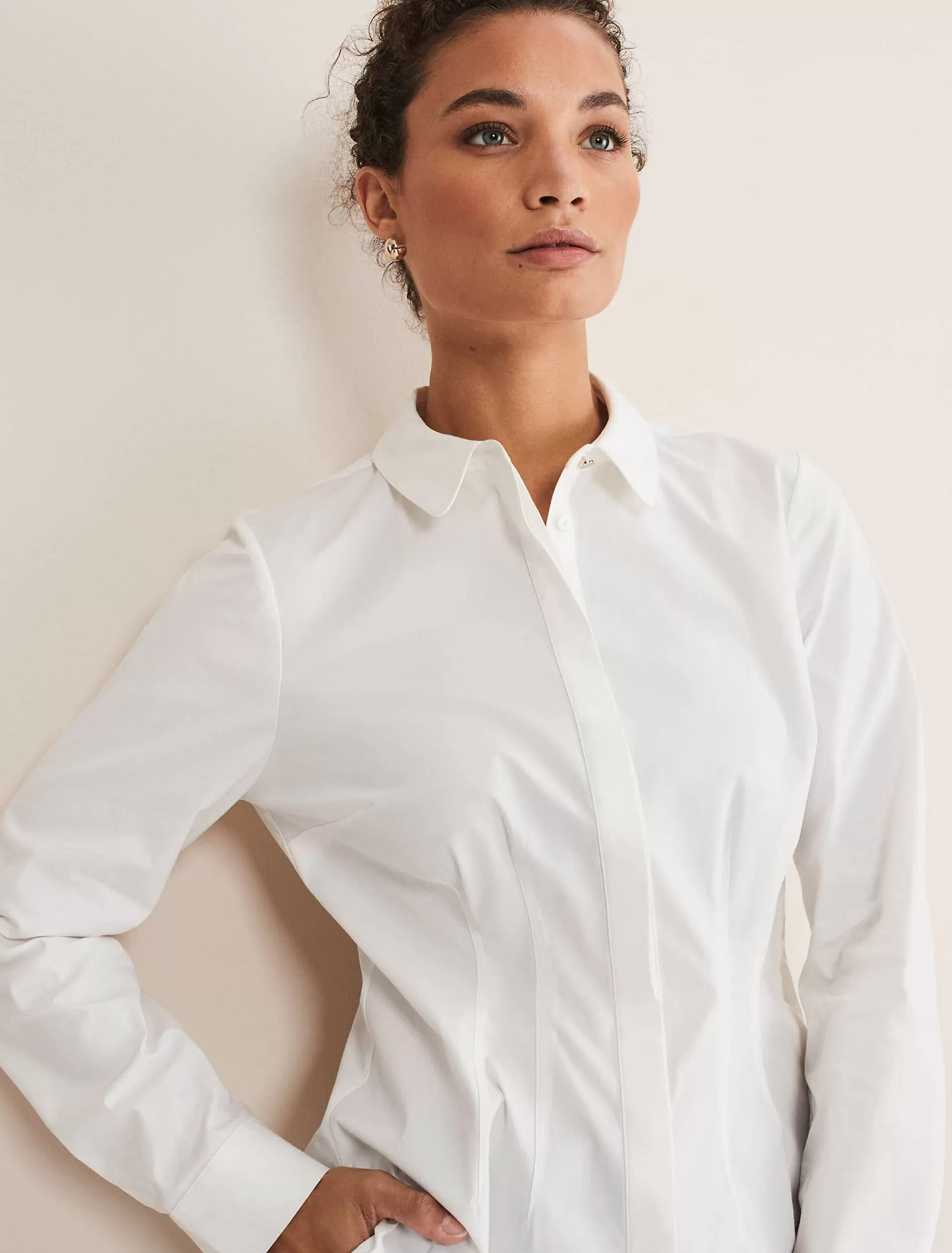 Phase Eight Kiyah Fitted Shirt White Outlet