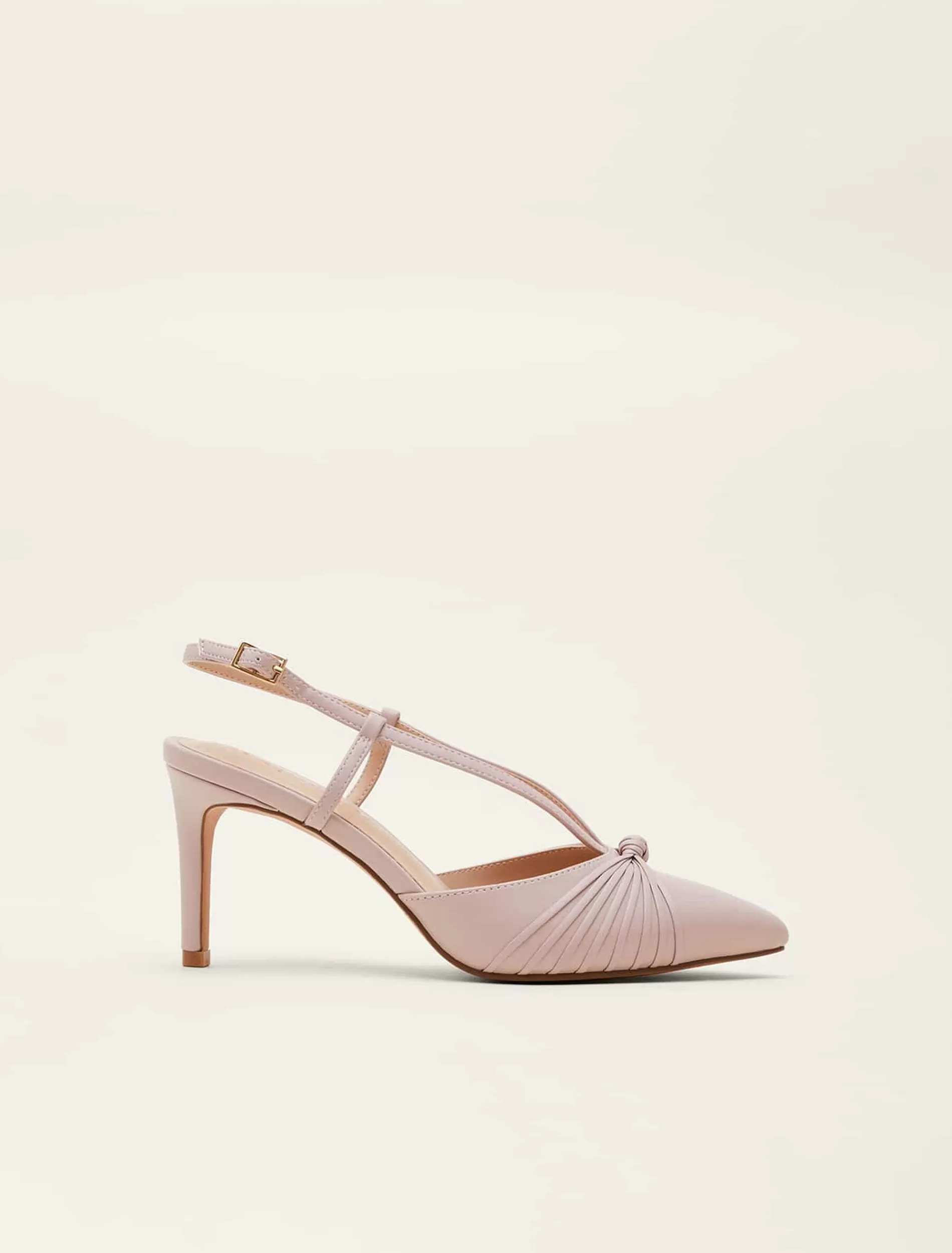 Phase Eight Knot Detail Slingback Heels Latte Fashion