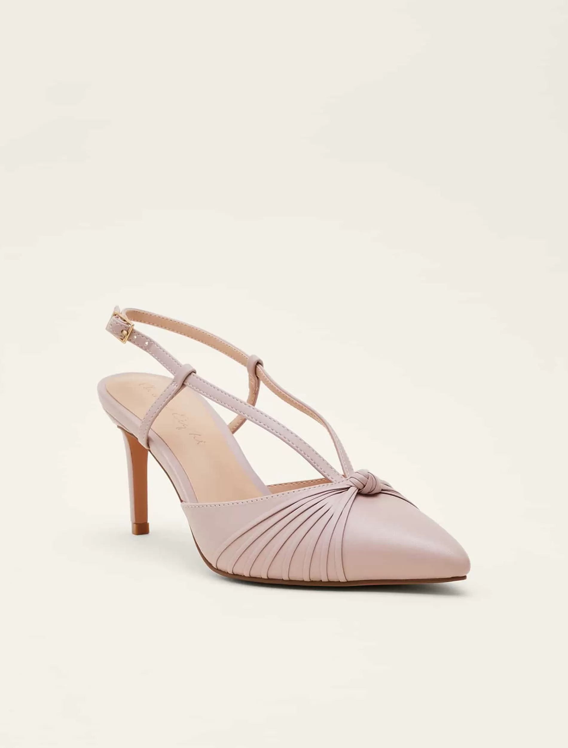 Phase Eight Knot Detail Slingback Heels Latte Fashion