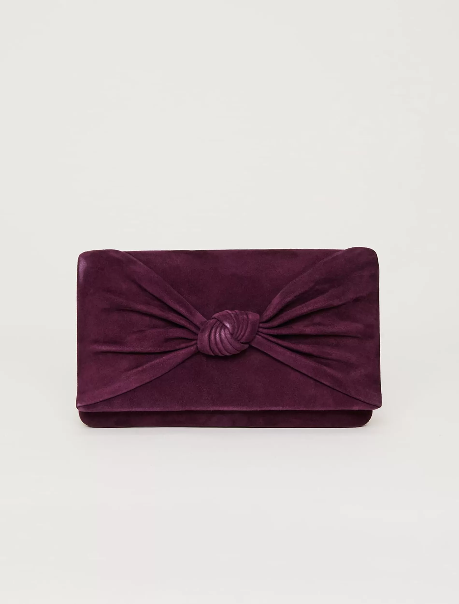 Phase Eight Knot Front Clutch Bag Plum Cheap