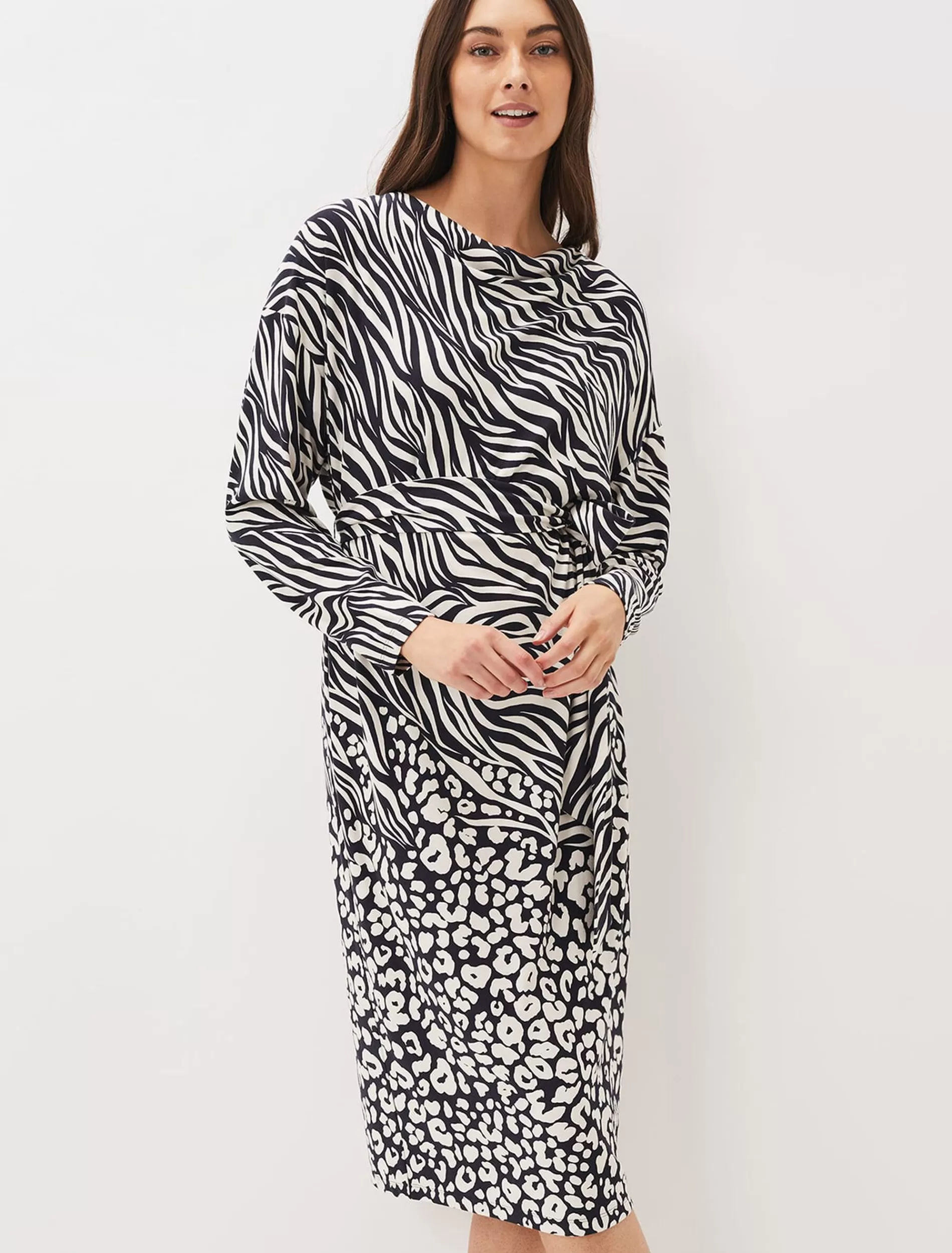 Phase Eight Kora Animal Print Dress Multi-Coloured Fashion