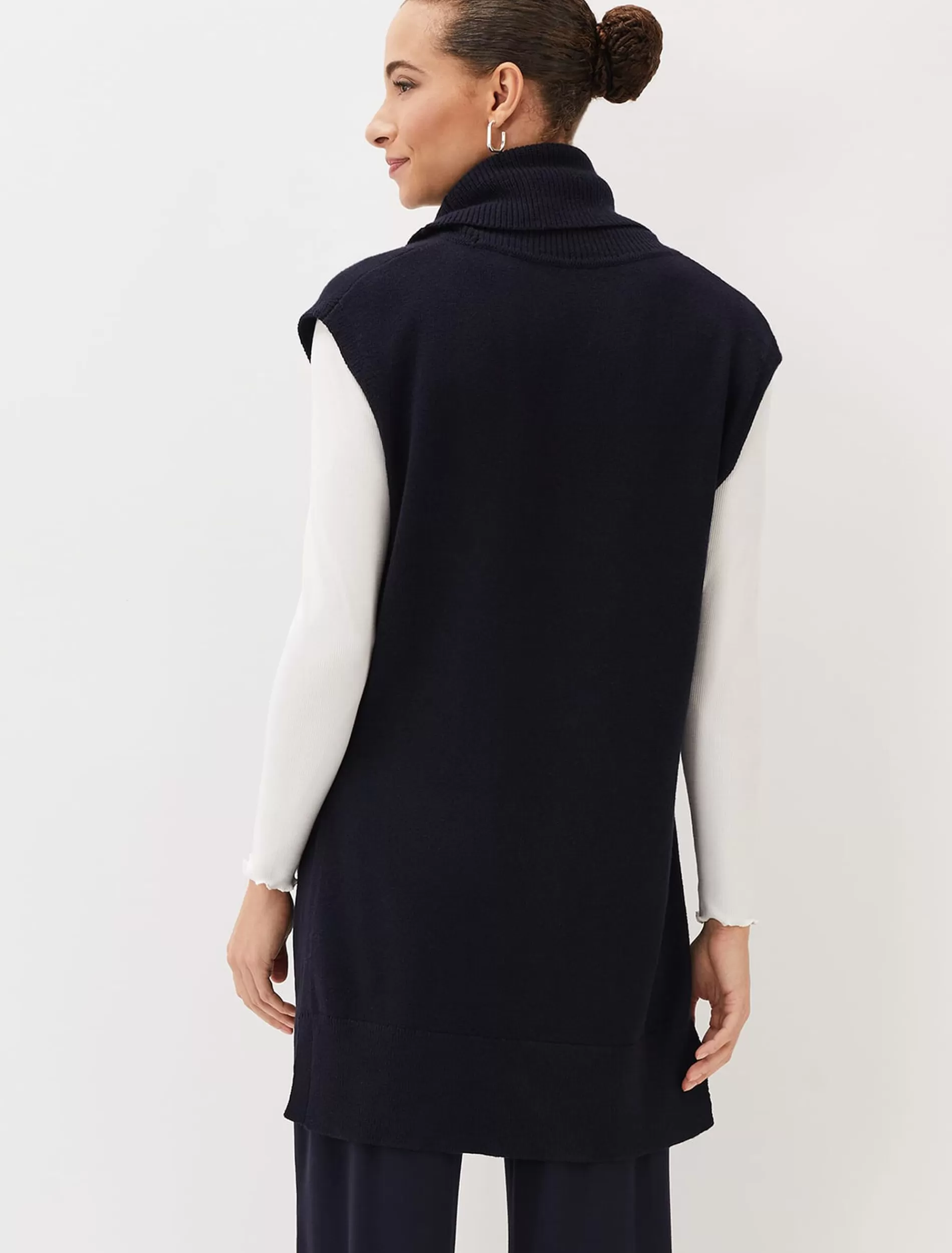 Phase Eight Kysa Knitted Sleeveless Tunic Navy Shop