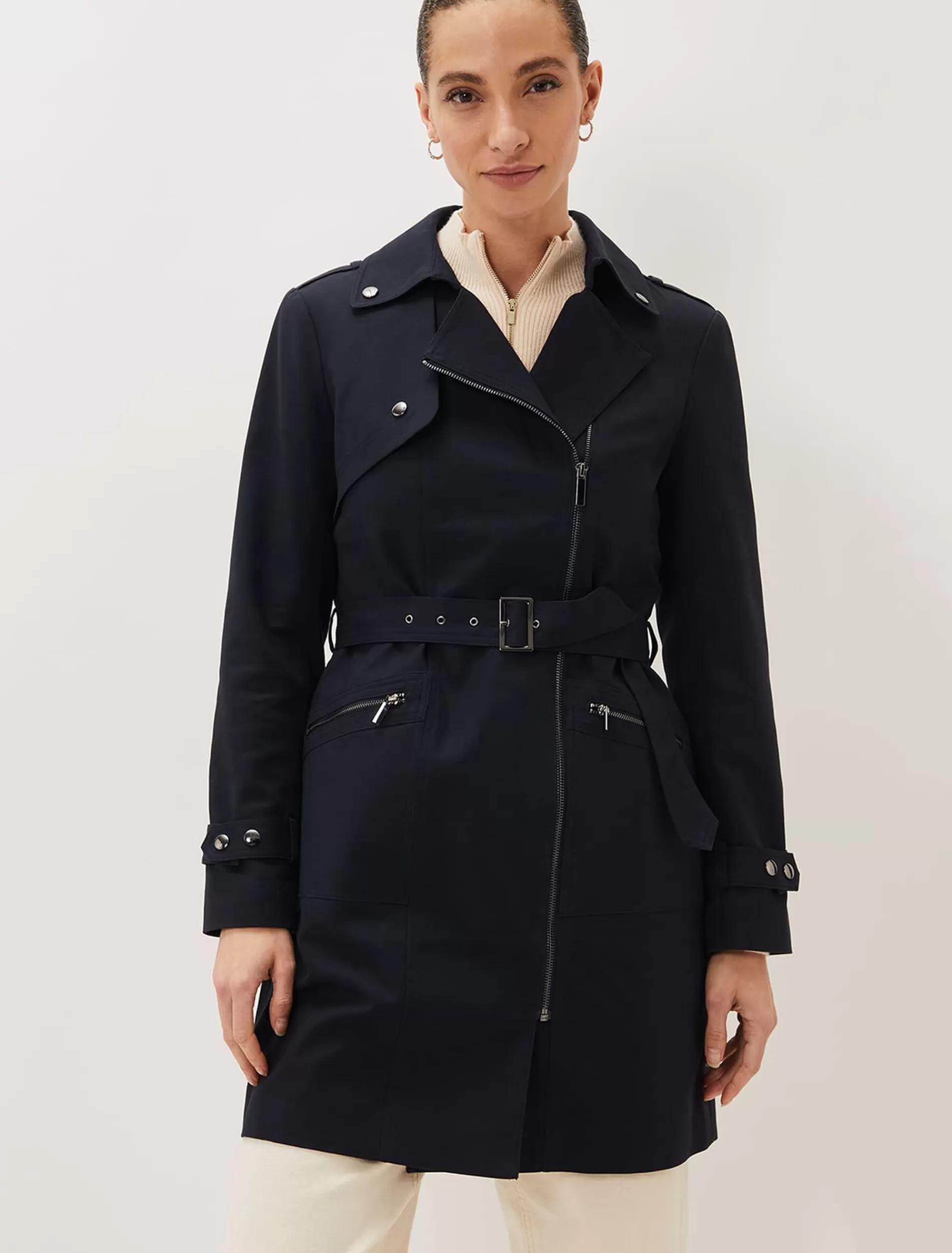 Phase Eight Lacea Coat Navy Outlet