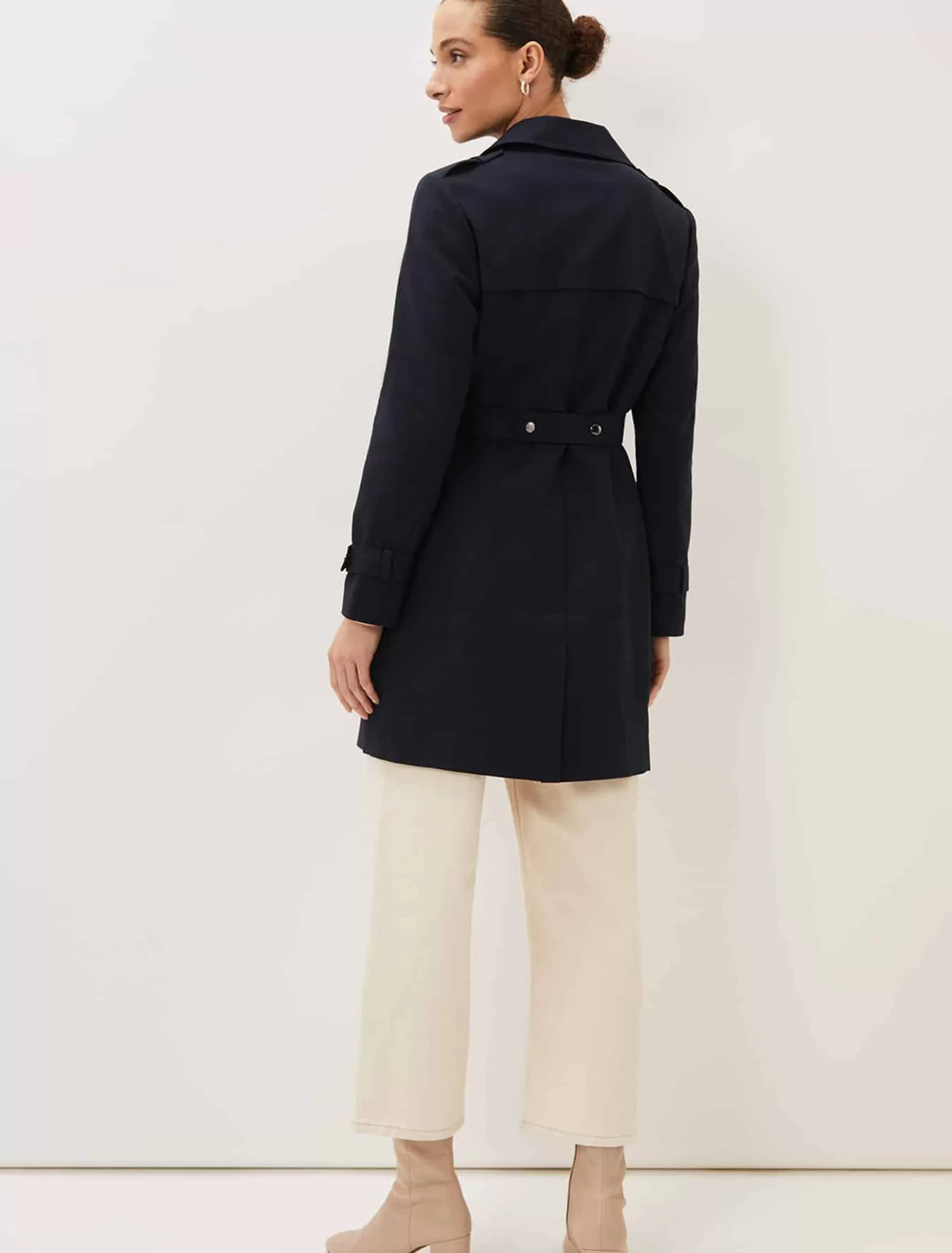 Phase Eight Lacea Coat Navy Outlet