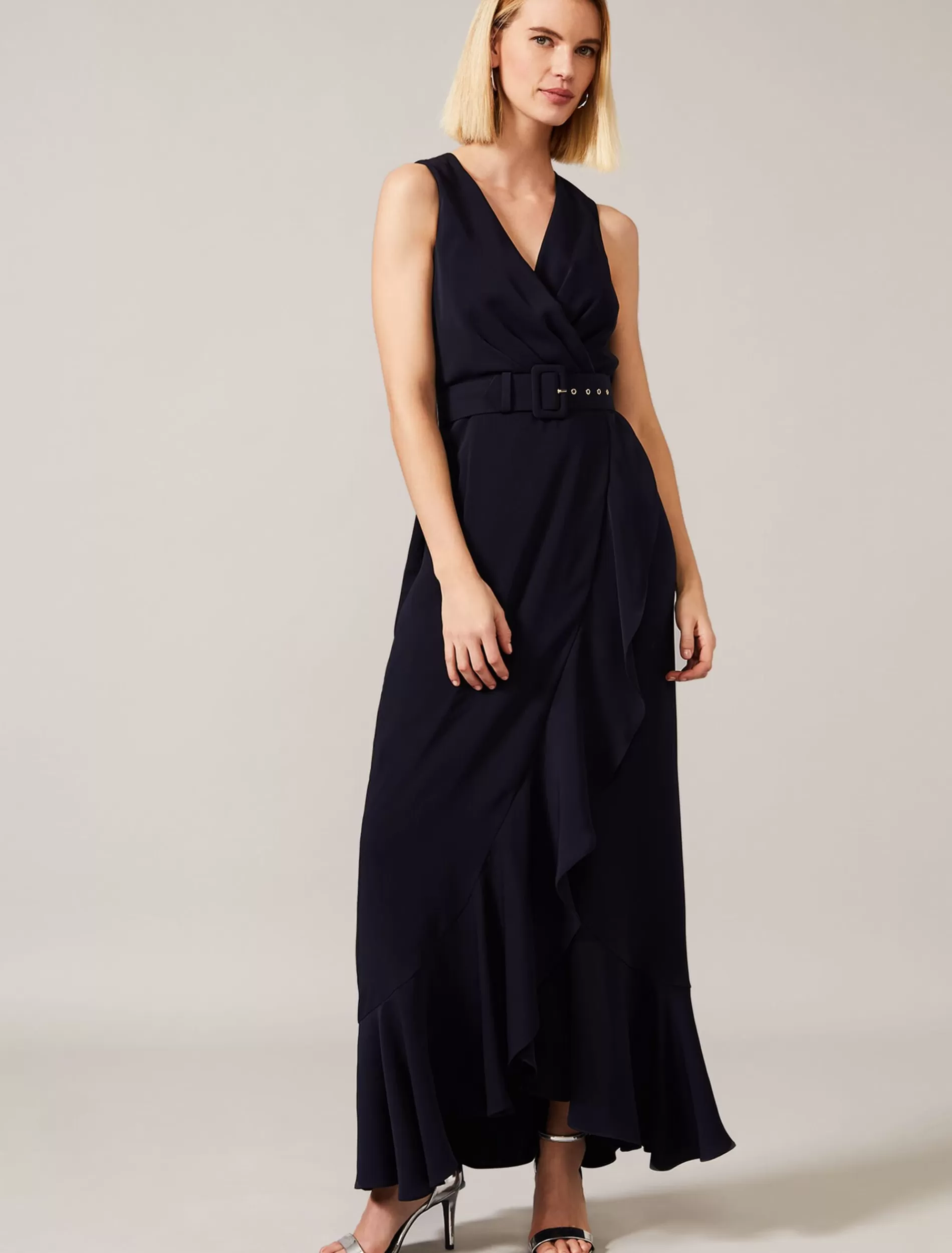 Phase Eight Lara Belted Dress Navy Shop