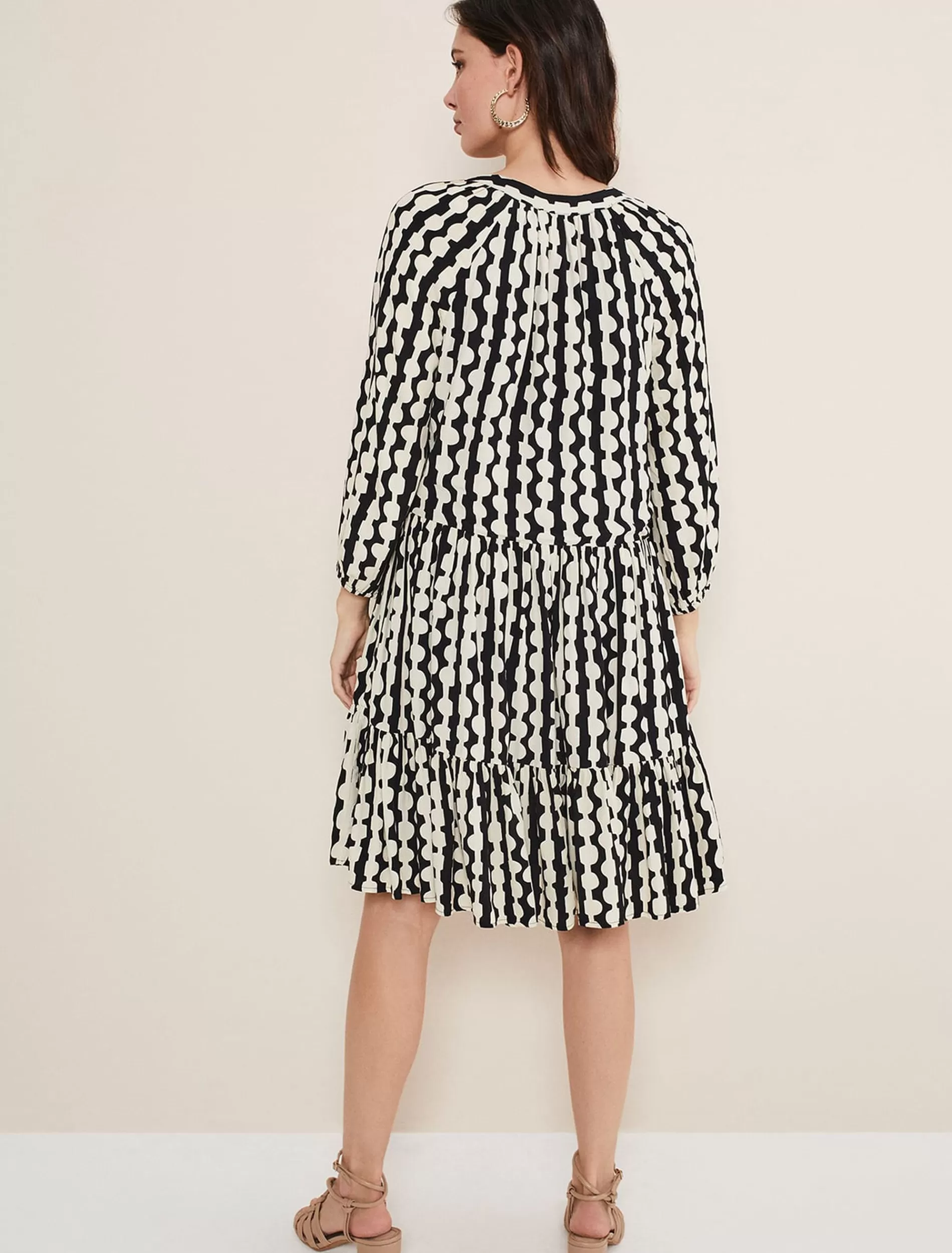 Phase Eight Lara Swing Dress Black/Stone Shop