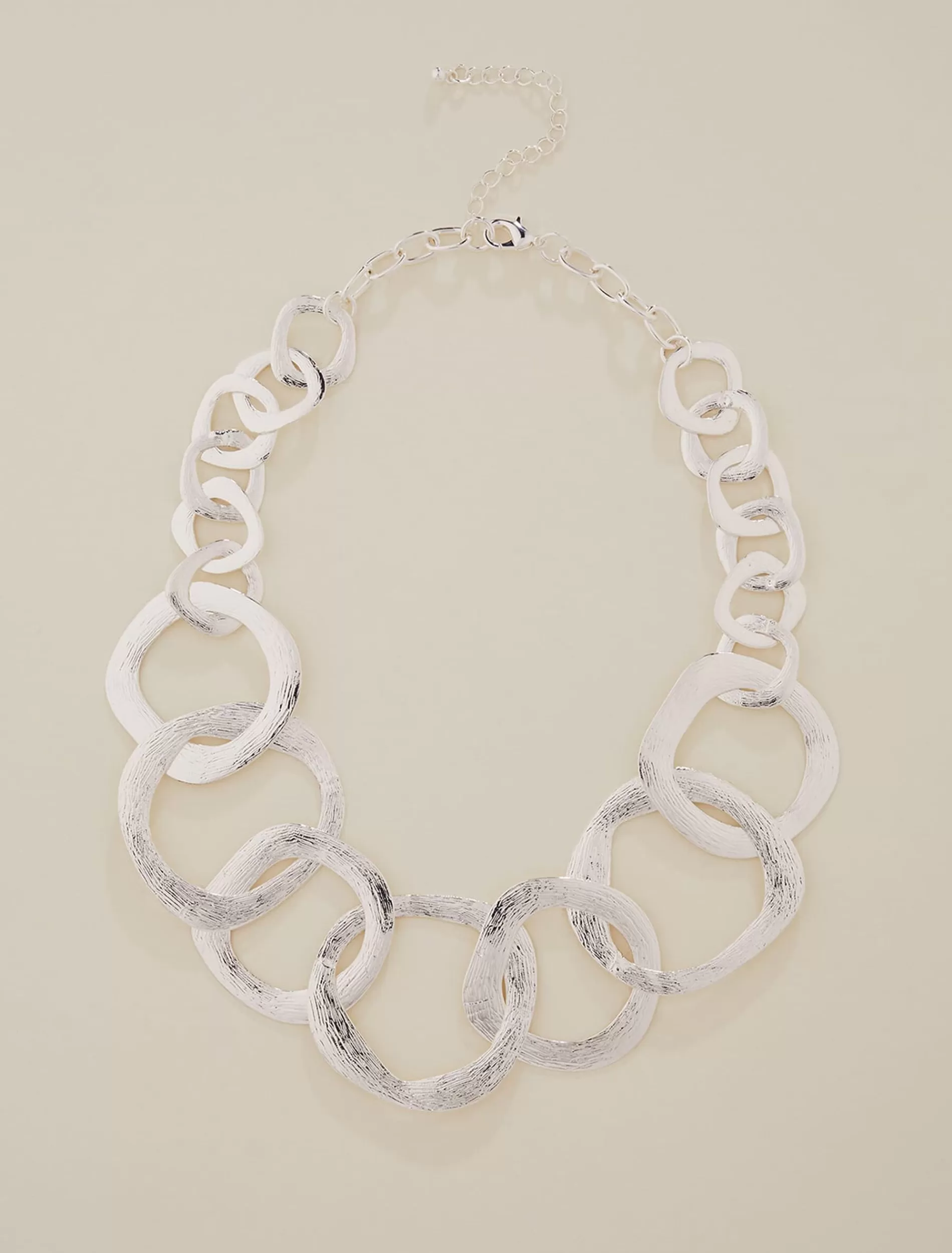 Phase Eight Large Link Necklace Silver Best Sale