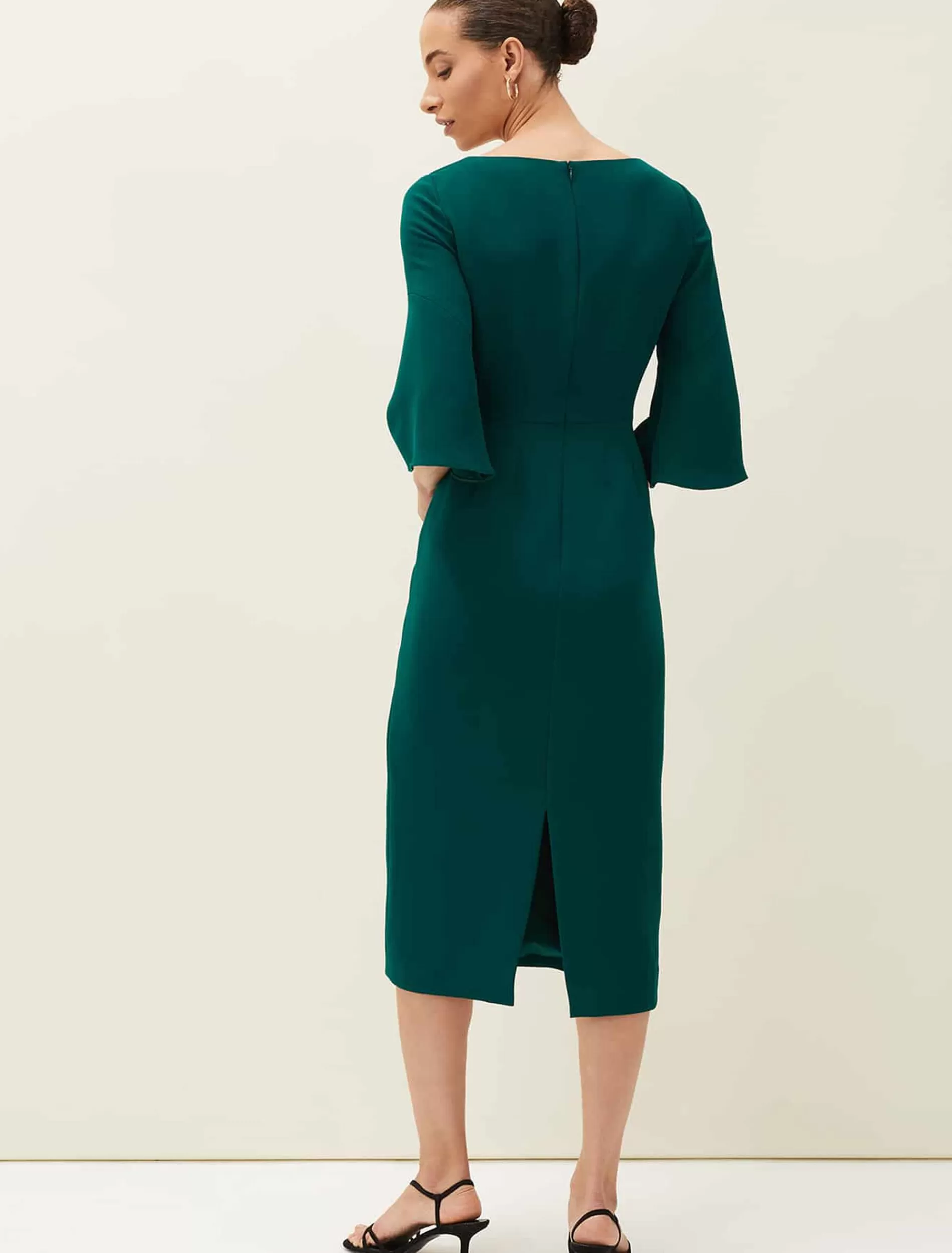 Phase Eight Layla Bow Midi Dress Emerald Best Sale