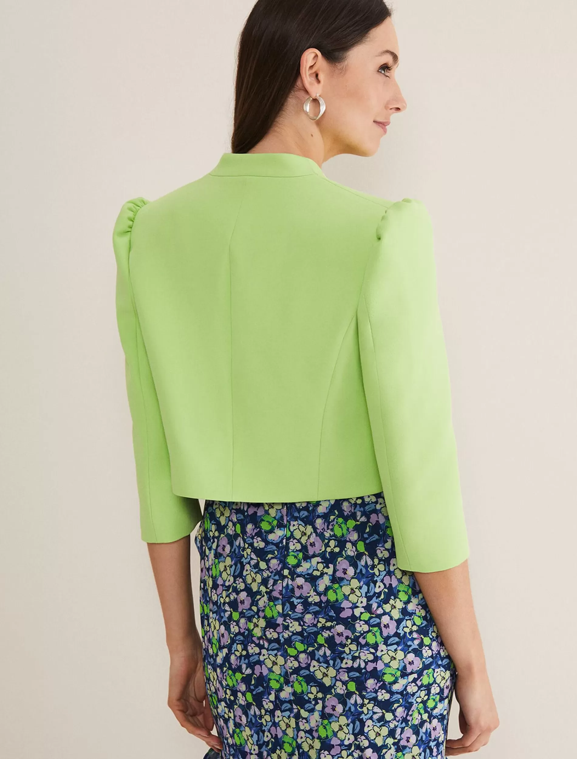 Phase Eight Leanna Cropped Jacket Apple Green Discount