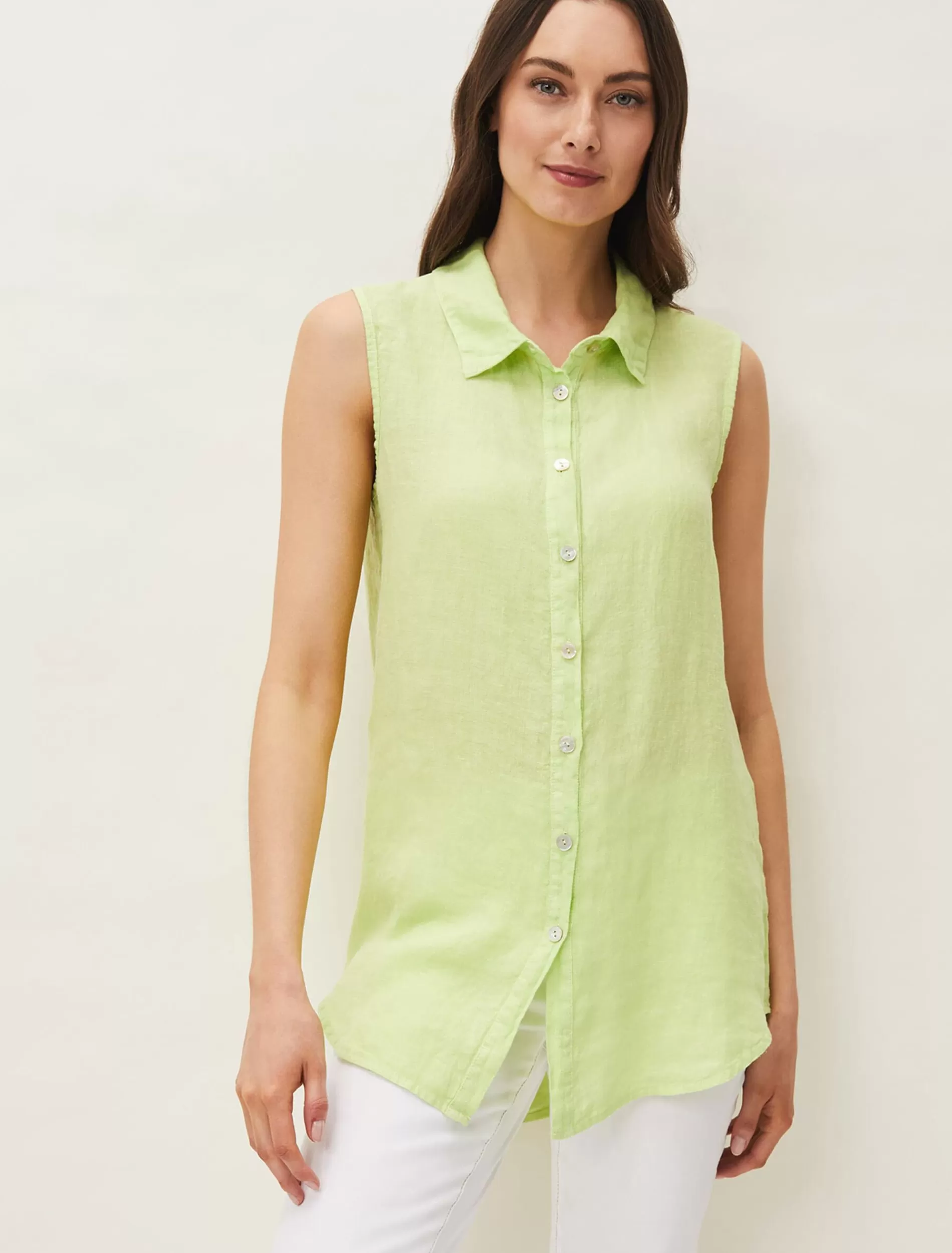 Phase Eight Leanne Linen Shirt Lime Online