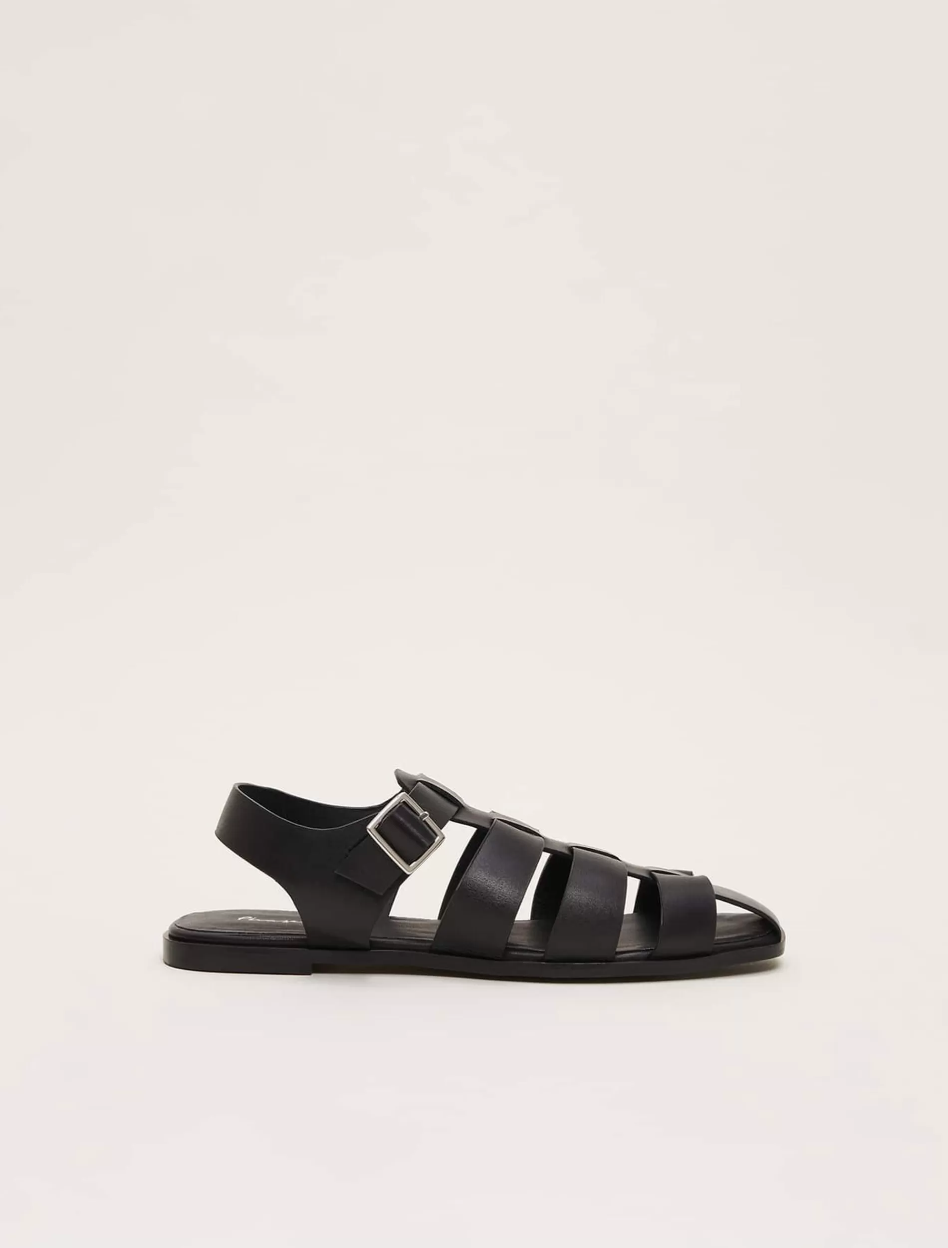 Phase Eight Leather Chunky Strap Sandal Black Online