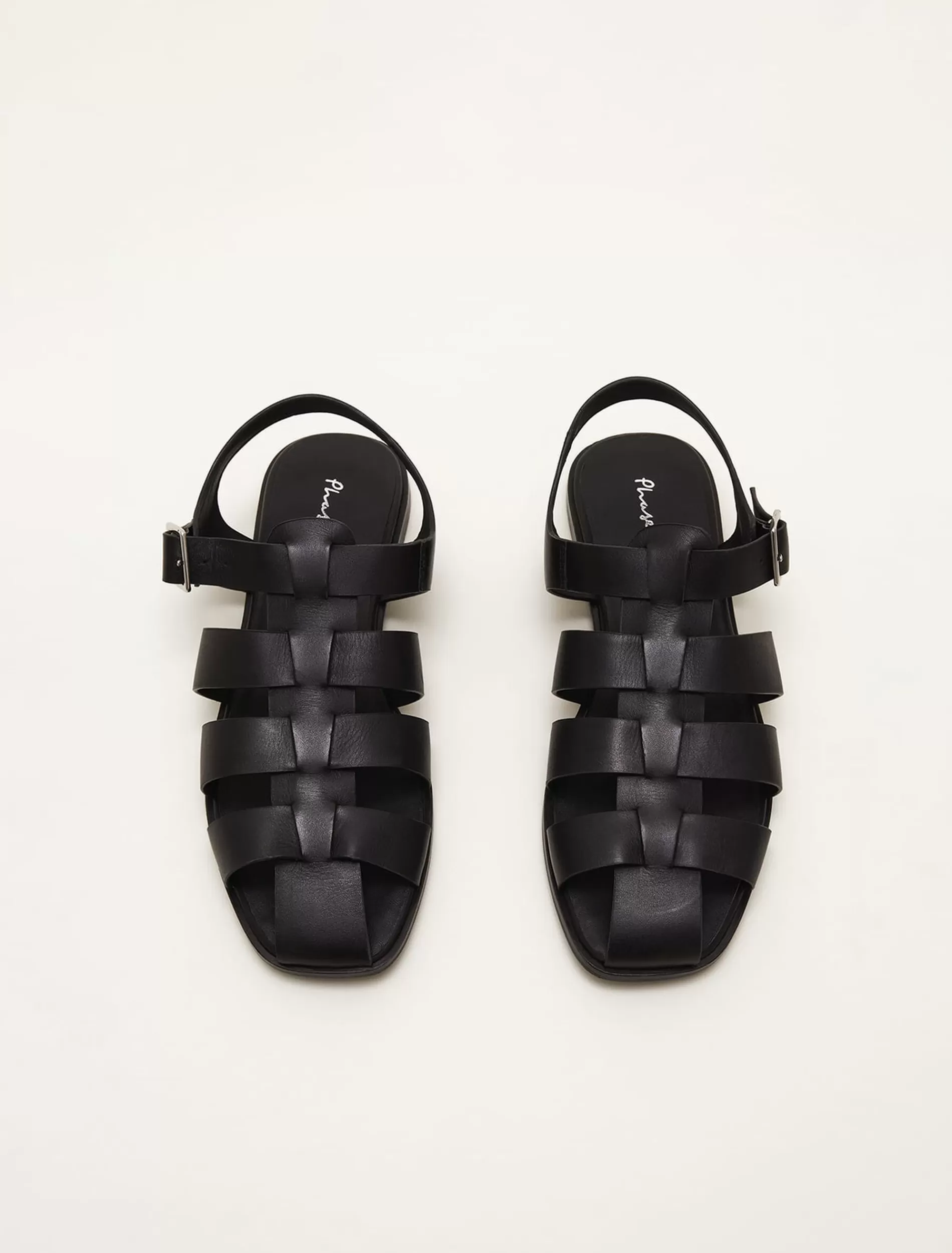 Phase Eight Leather Chunky Strap Sandal Black Online