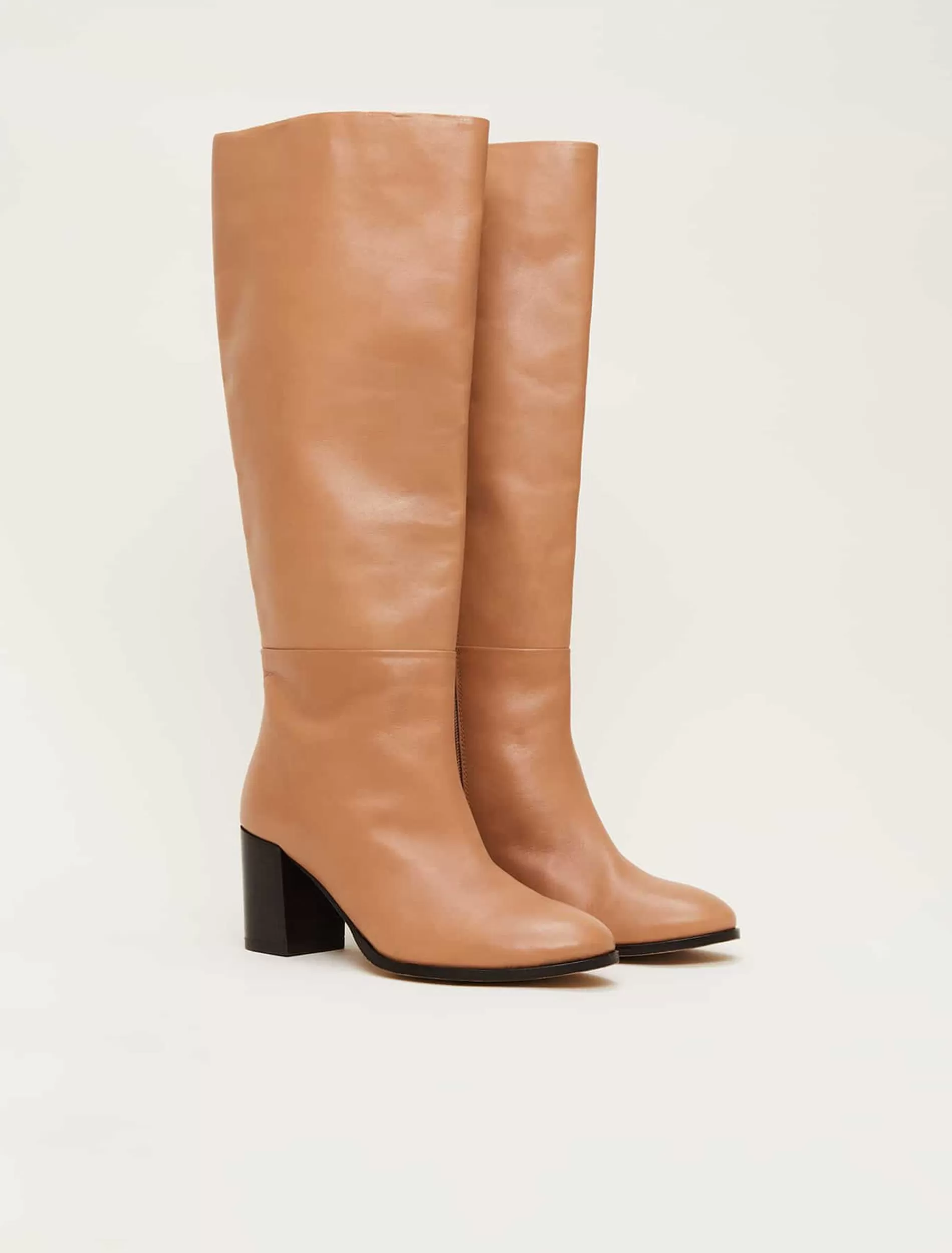 Phase Eight Leather Knee High Boots Camel Best Sale