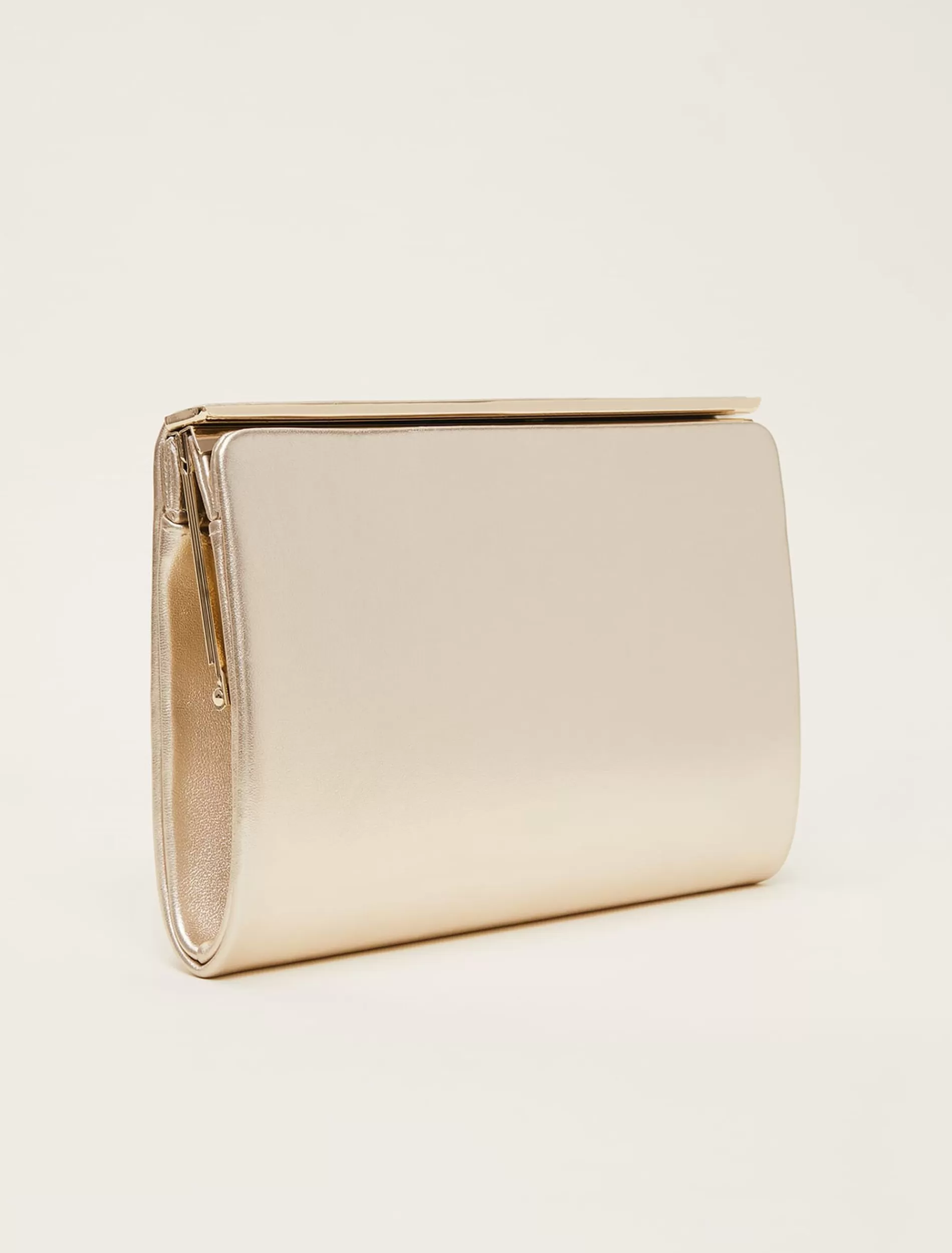 Phase Eight Leather Slim Clutch Bag Gold Store