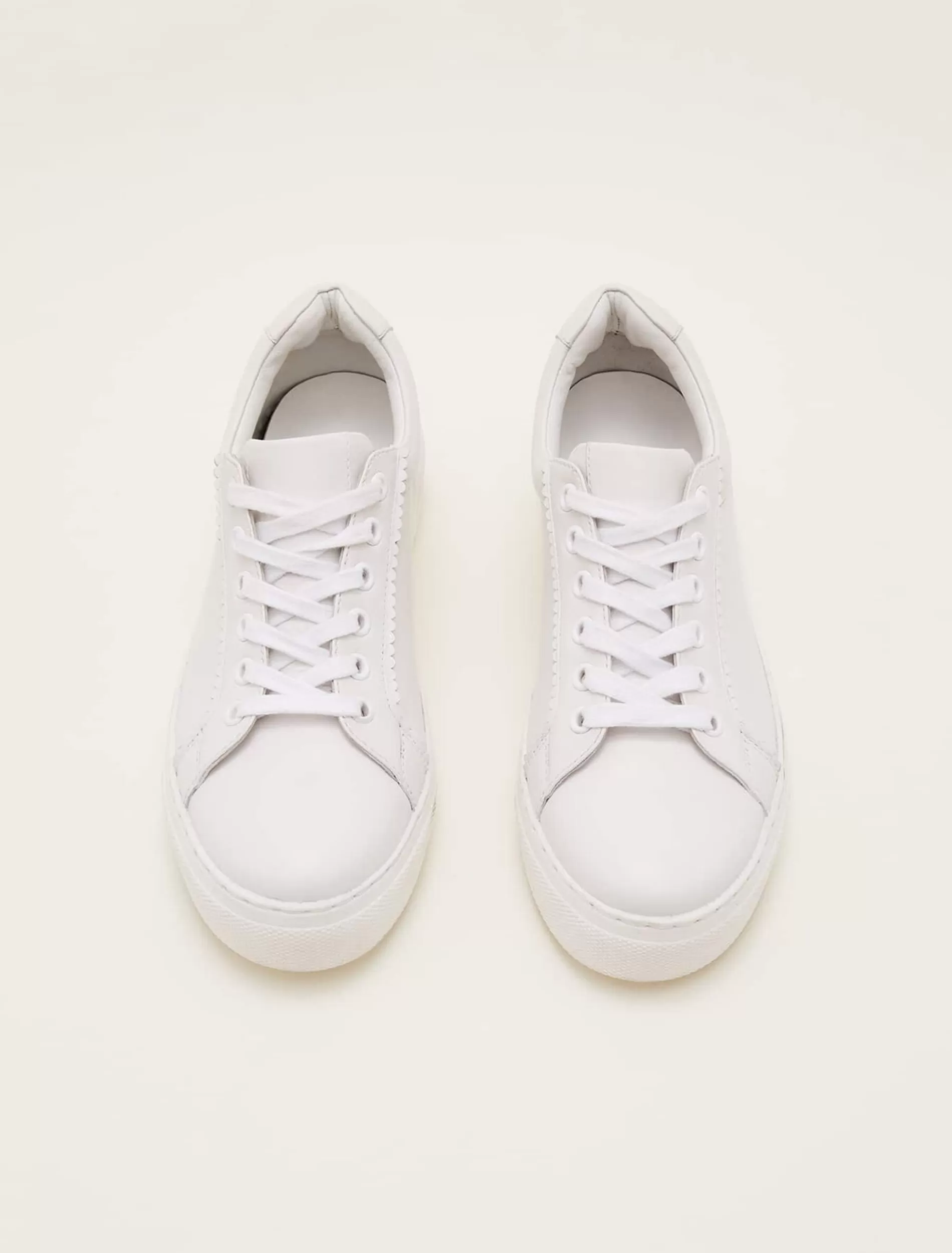 Phase Eight Leather Trainers White New