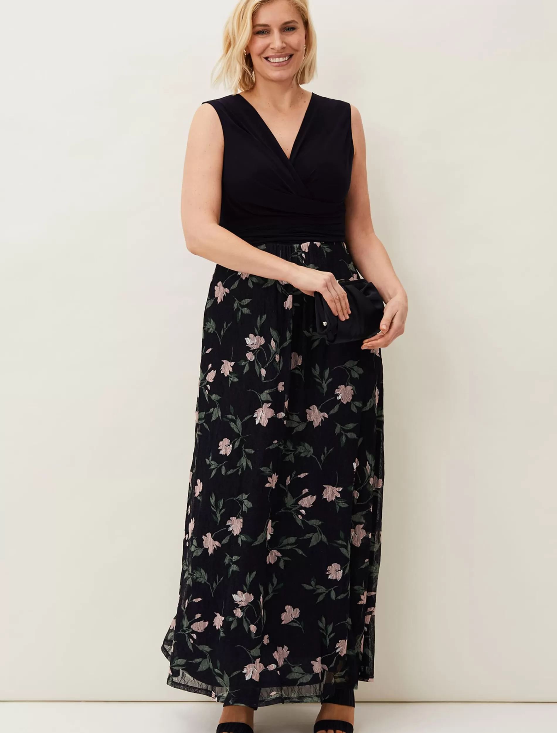 Phase Eight Leigh-Ann Floral Maxi Dress Navy/Multi Discount