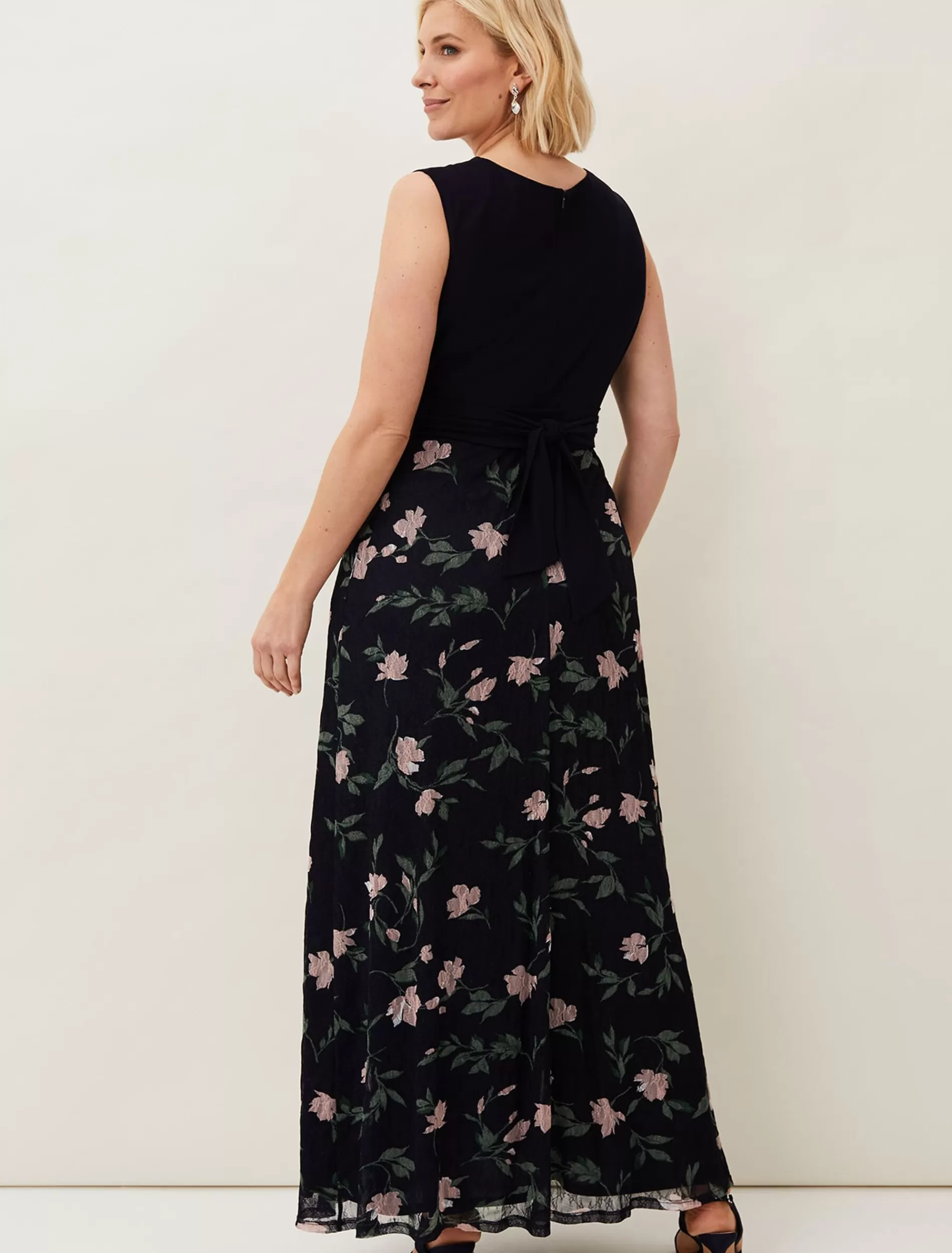 Phase Eight Leigh-Ann Floral Maxi Dress Navy/Multi Discount