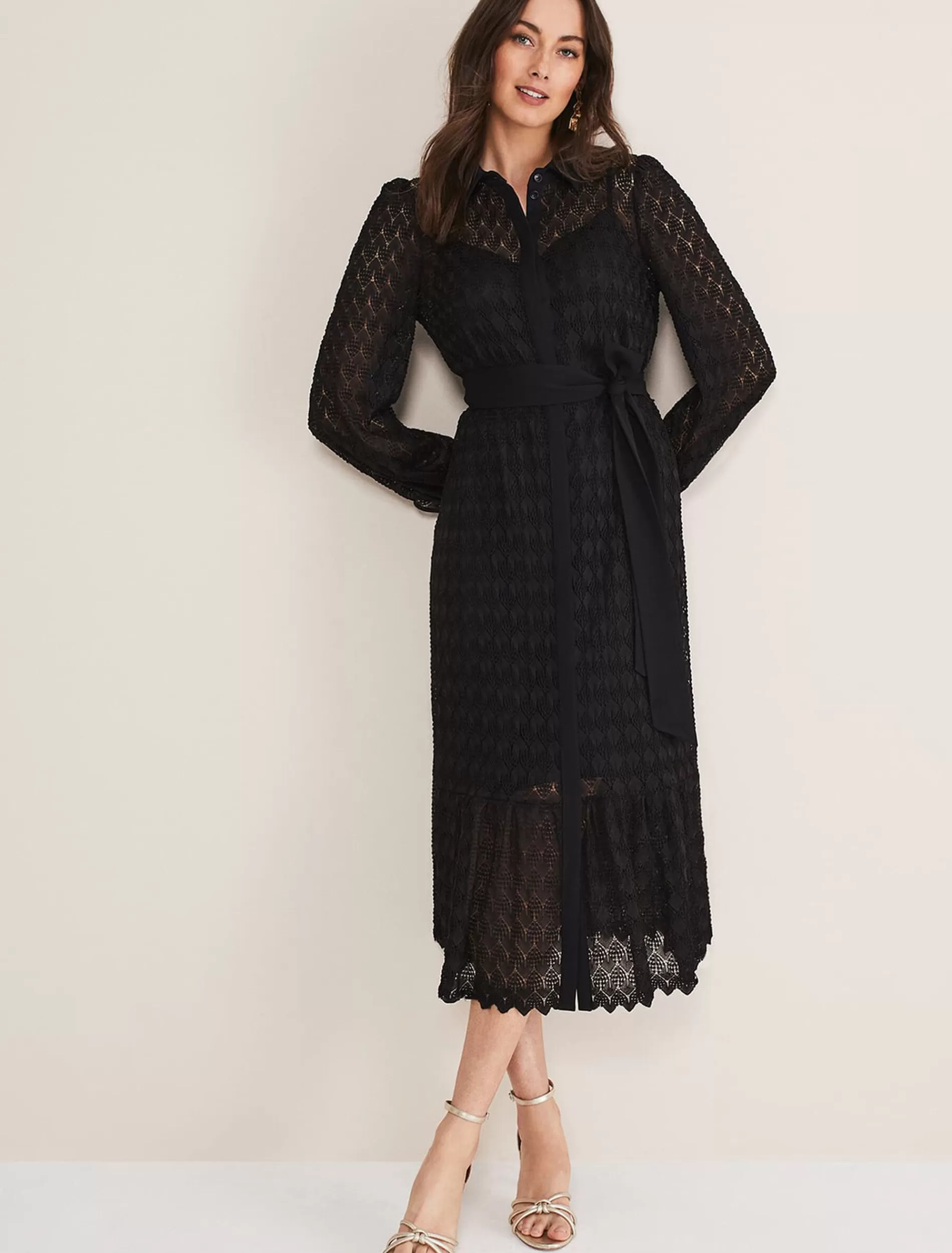 Phase Eight Leila Lace Dress Black Sale