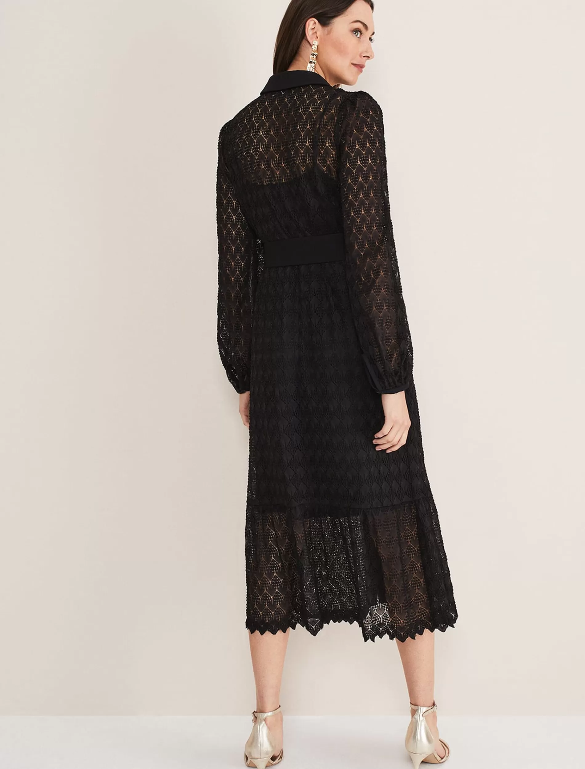 Phase Eight Leila Lace Dress Black Sale