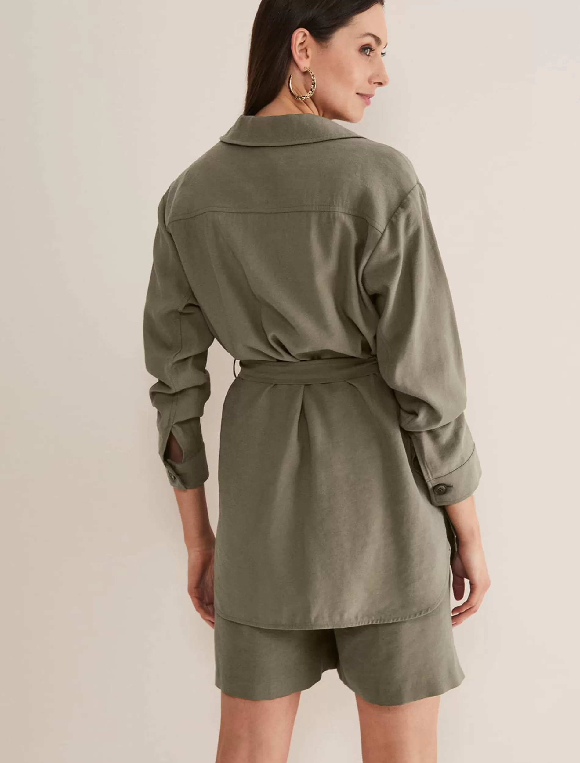 Phase Eight Leonar Co-Ord Shacket Khaki Hot