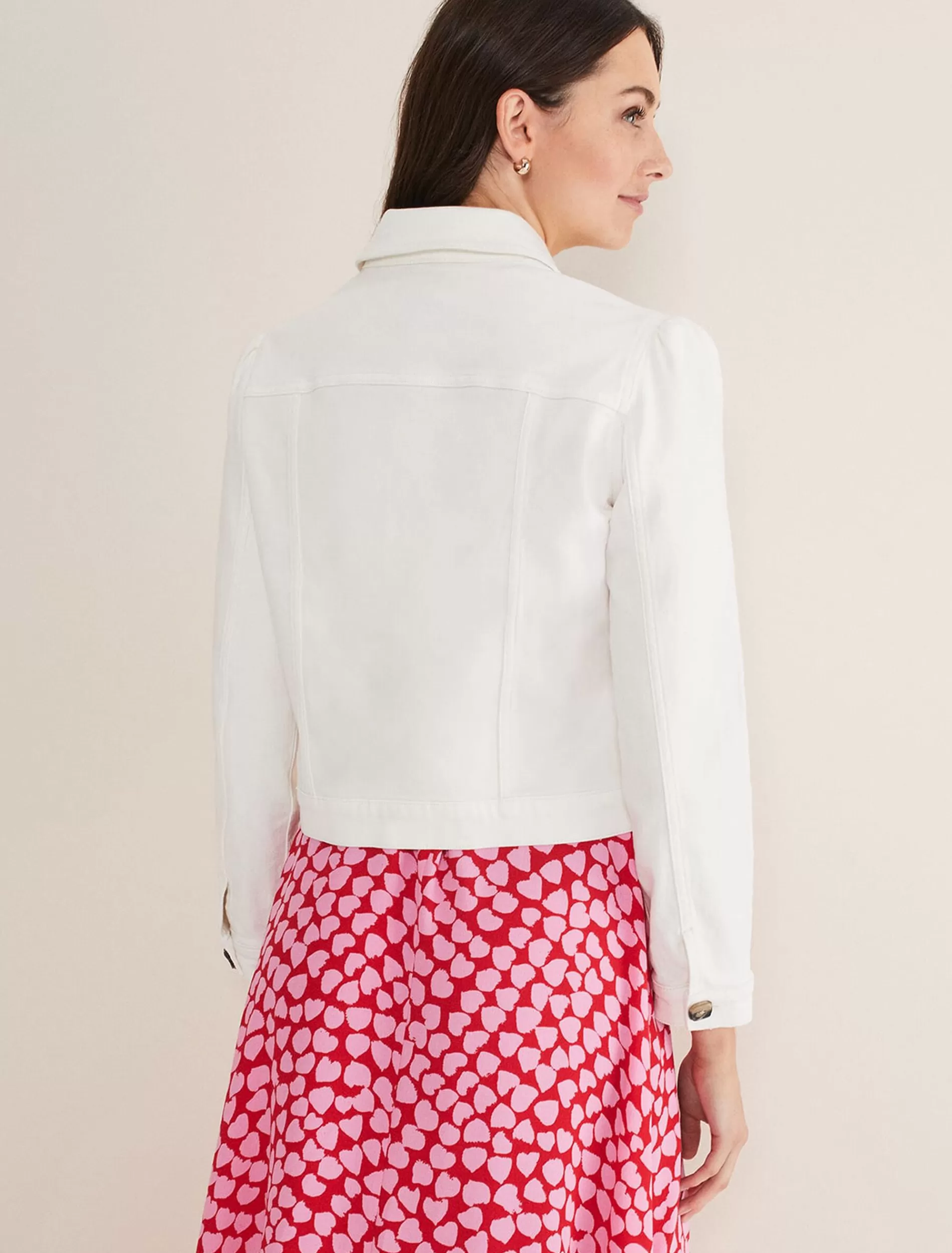 Phase Eight Lettie Denim Jacket White Store