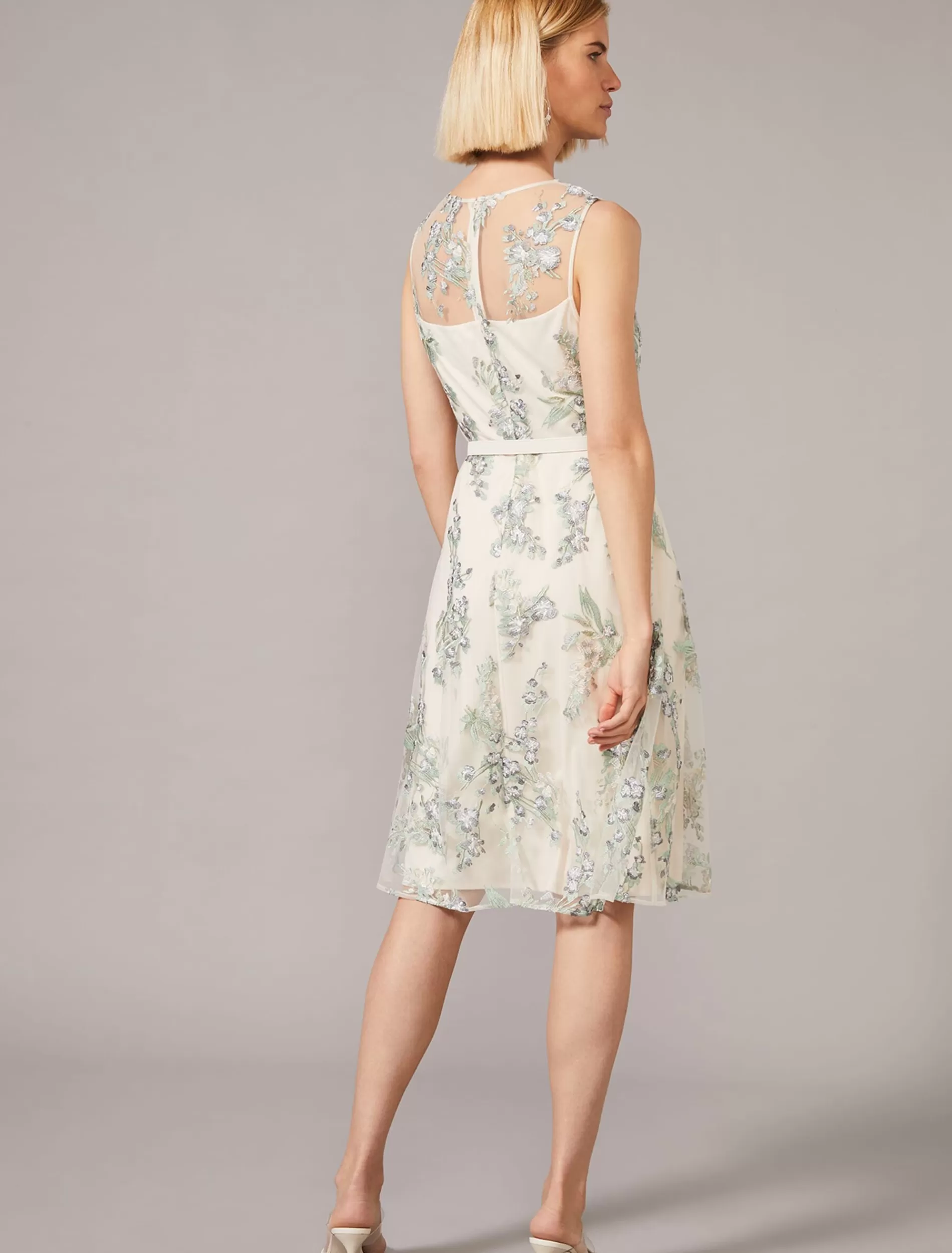 Phase Eight Lia Embroidered Fit And Flare Dress Multi-Coloured Sale