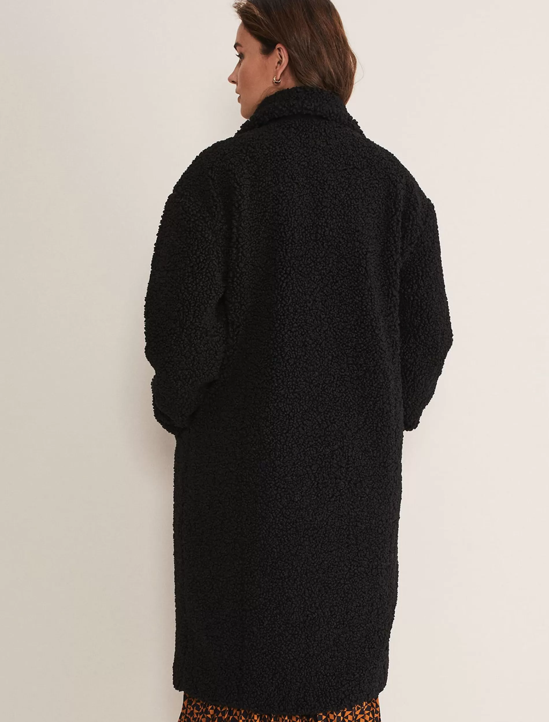 Phase Eight Libbie Longline Teddy Coat Black Outlet