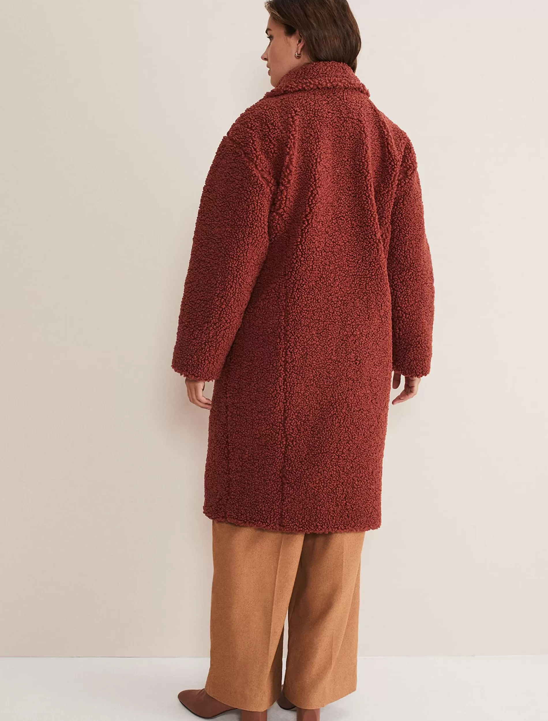 Phase Eight Libbie Longline Teddy Coat Rust Online