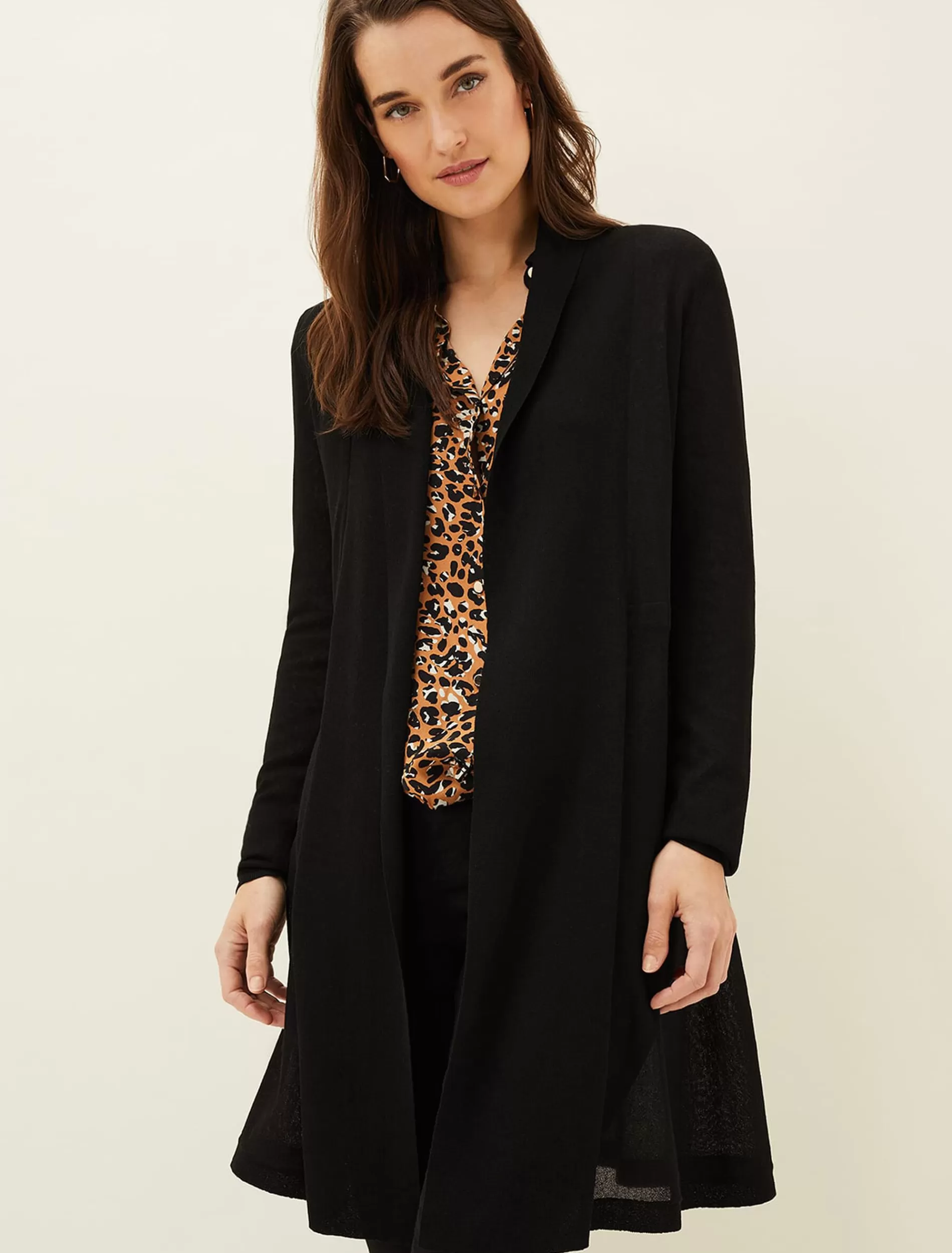 Phase Eight Lili Sheer Longline Cardigan Black Best Sale