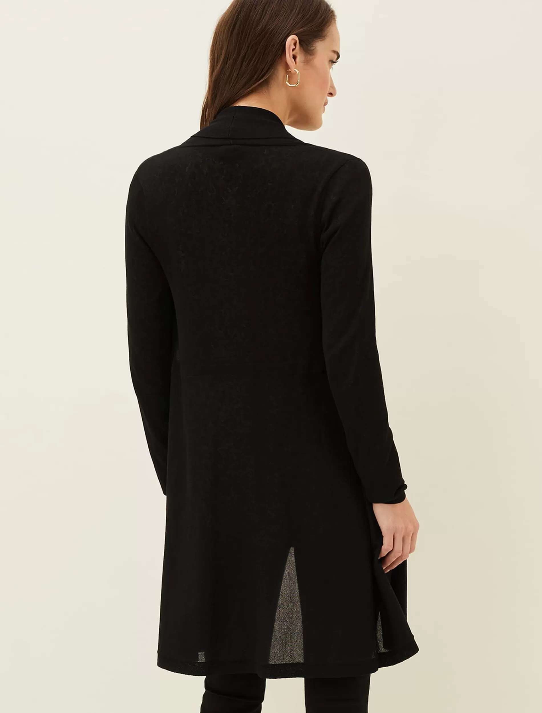 Phase Eight Lili Sheer Longline Cardigan Black Best Sale