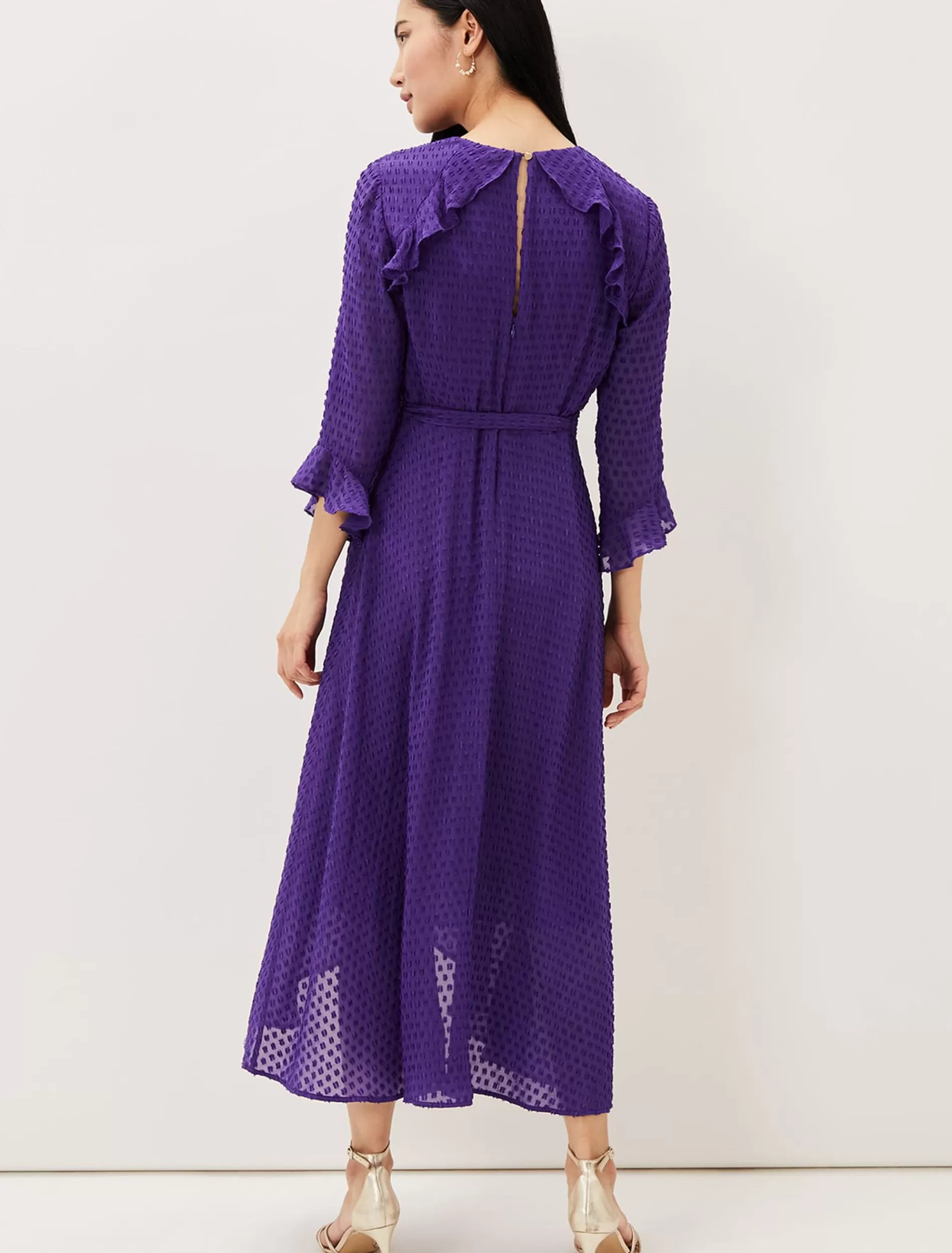 Phase Eight Lilibeth Wrap Midi Dress Violet Discount