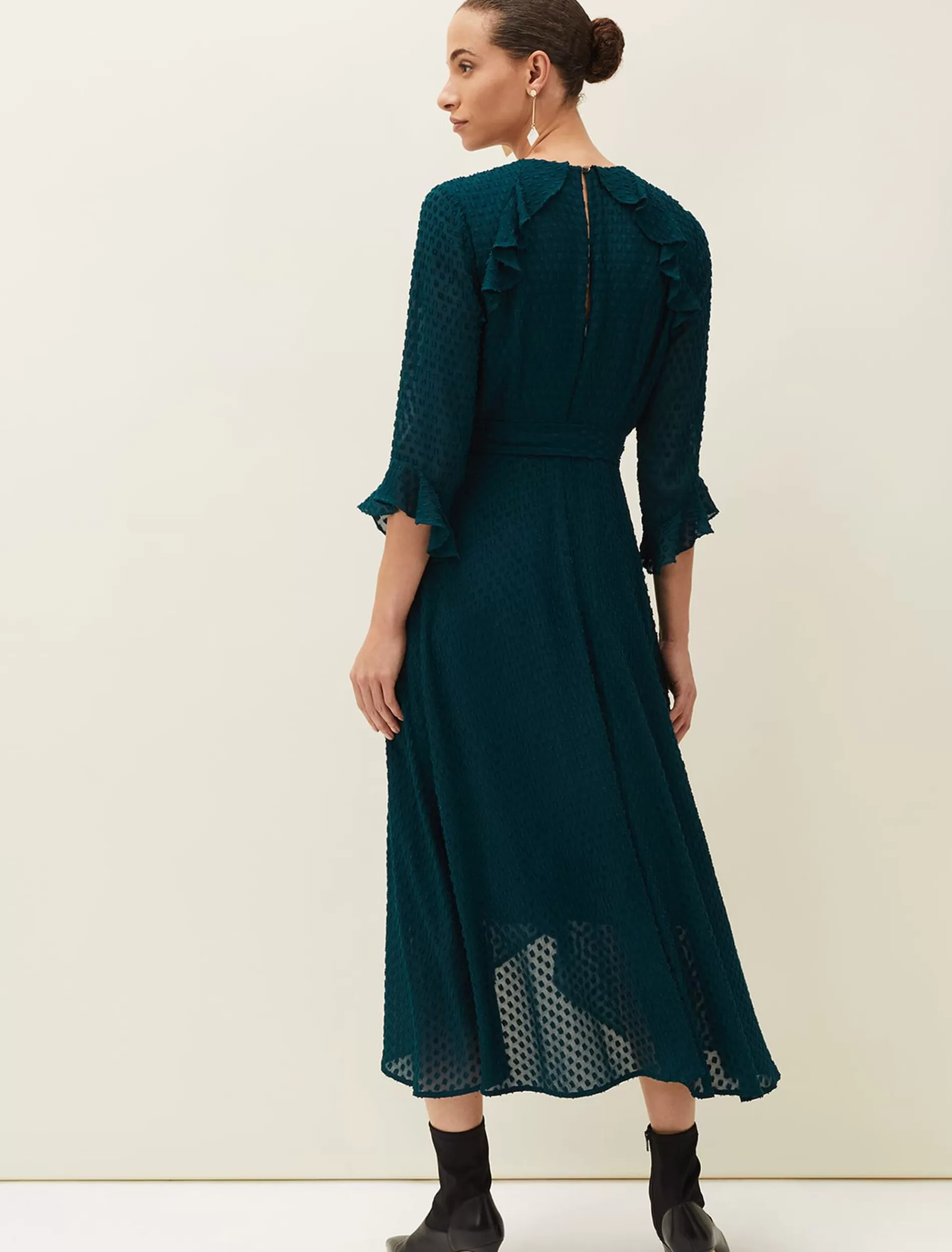 Phase Eight Lilibeth Wrap Midi Dress Ocean Clearance