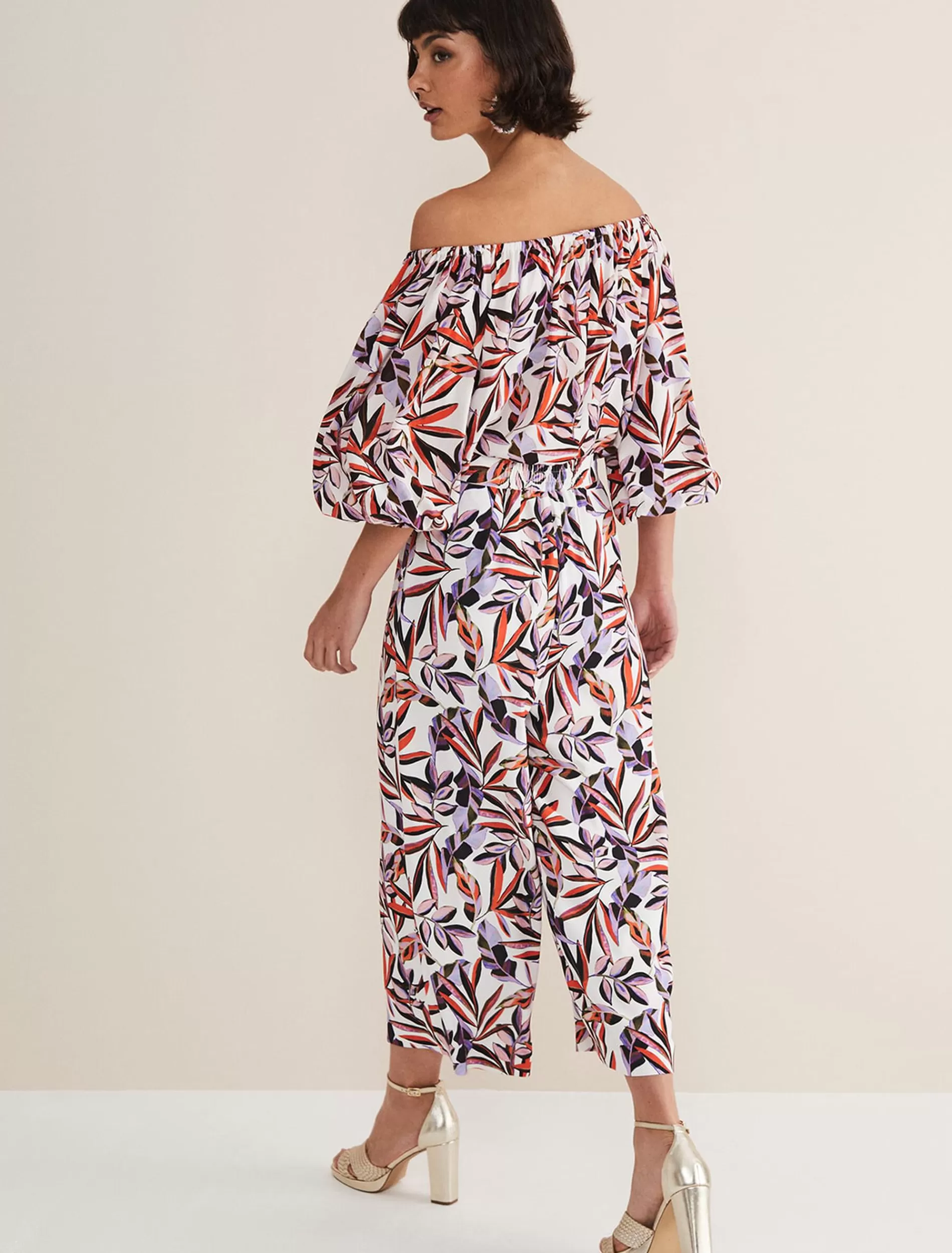 Phase Eight Lois Leaf Print Culottes Multi-Coloured Cheap