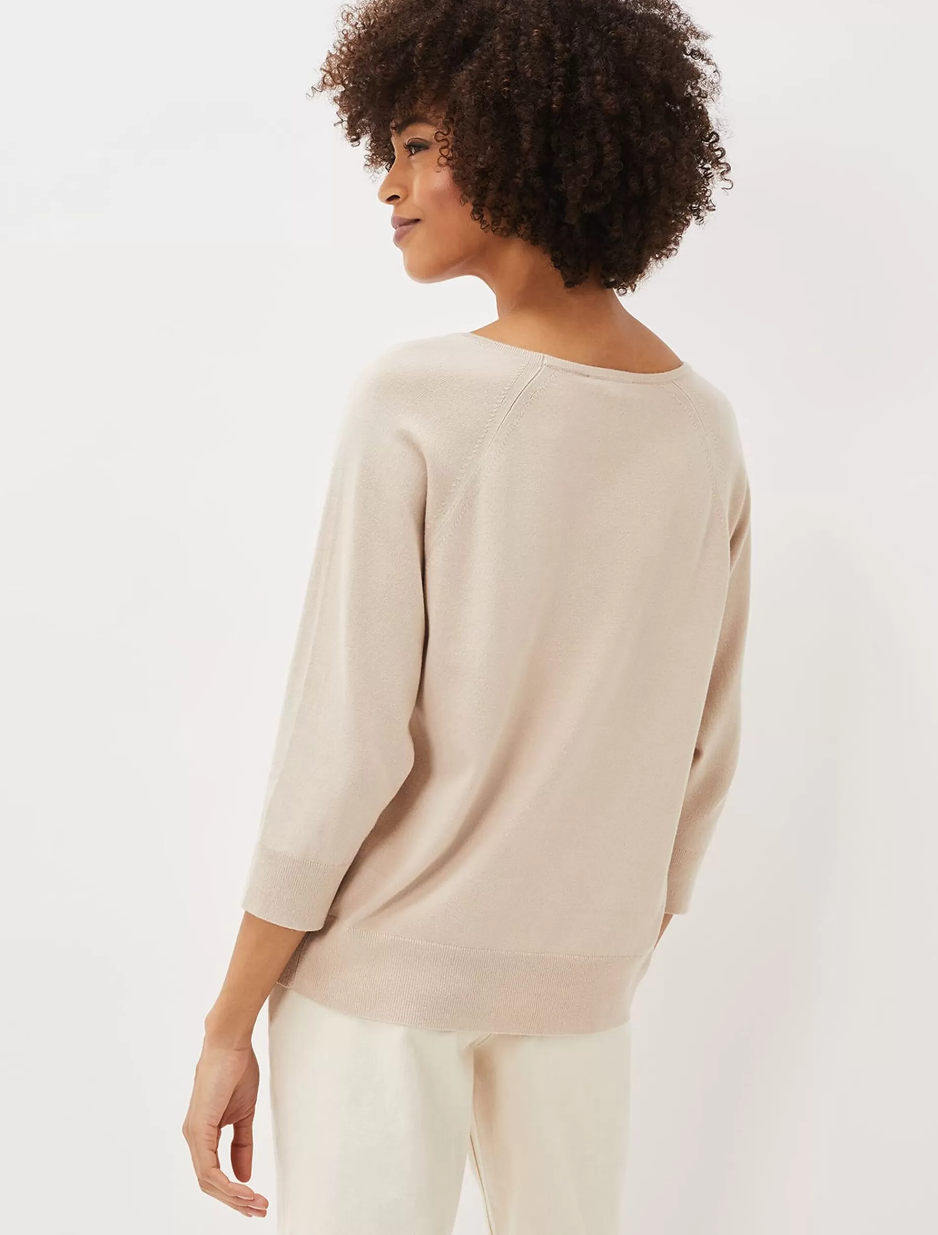 Phase Eight Lolan Zip Trim Knit Jumper Stone Best