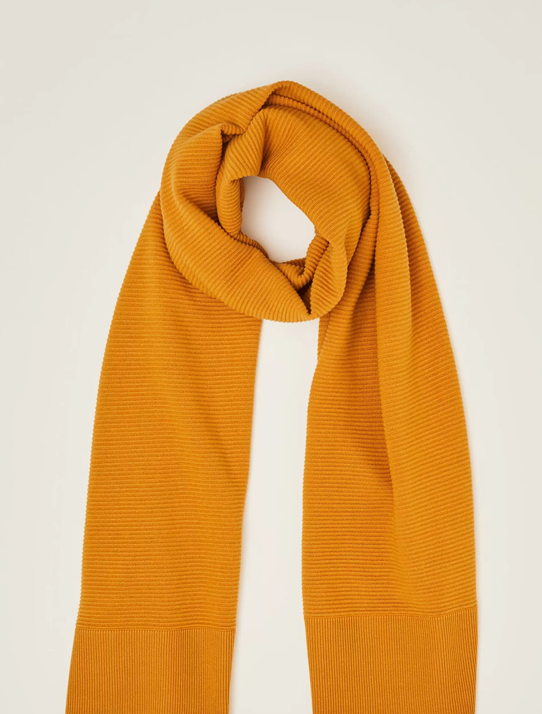 Phase Eight Lorell Ribbed Texture Scarf Mustard Fashion