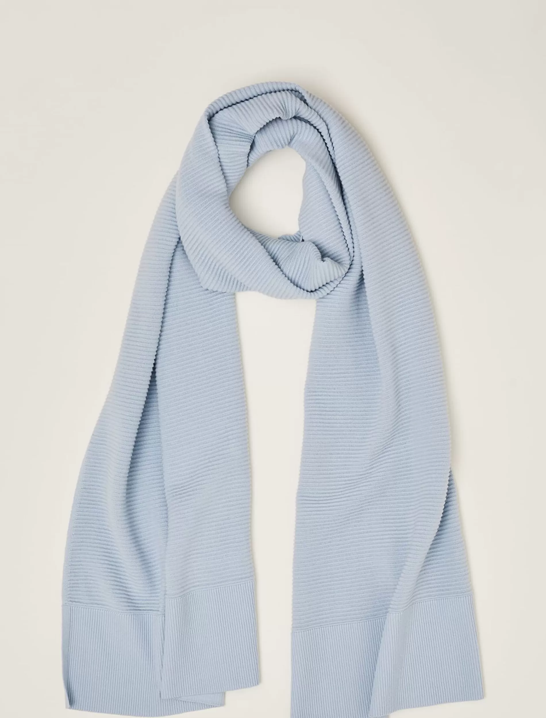 Phase Eight Lorell Ribbed Texture Scarf Pale Blue Hot