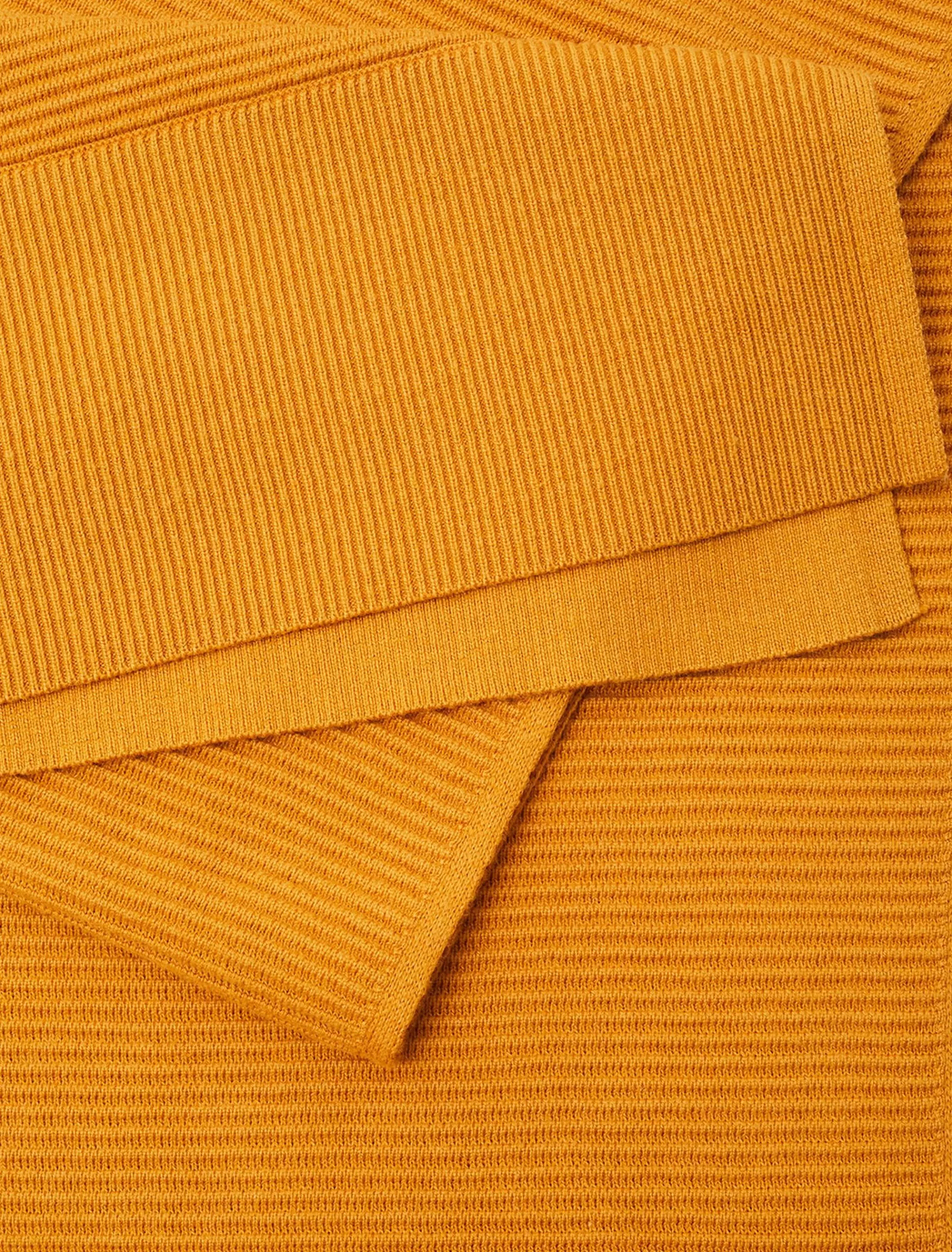 Phase Eight Lorell Ribbed Texture Scarf Mustard Fashion