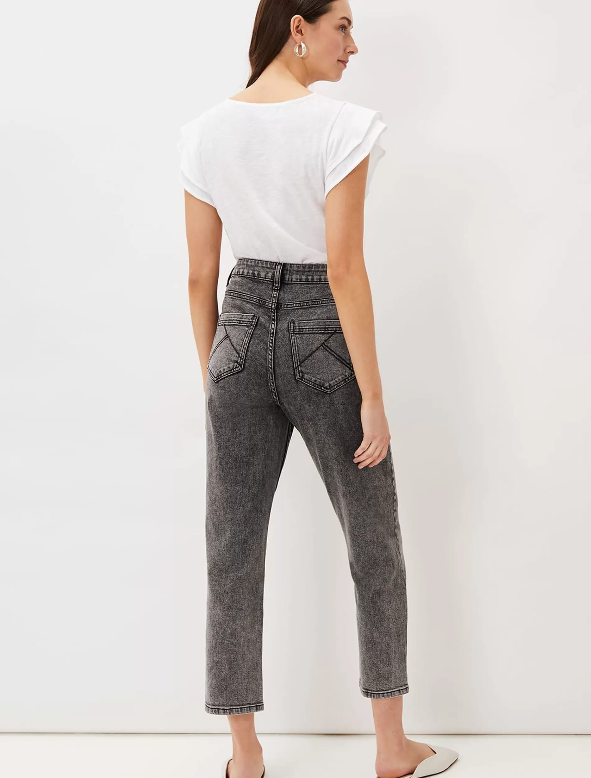 Phase Eight Lou Mom Jeans Washed Black Fashion