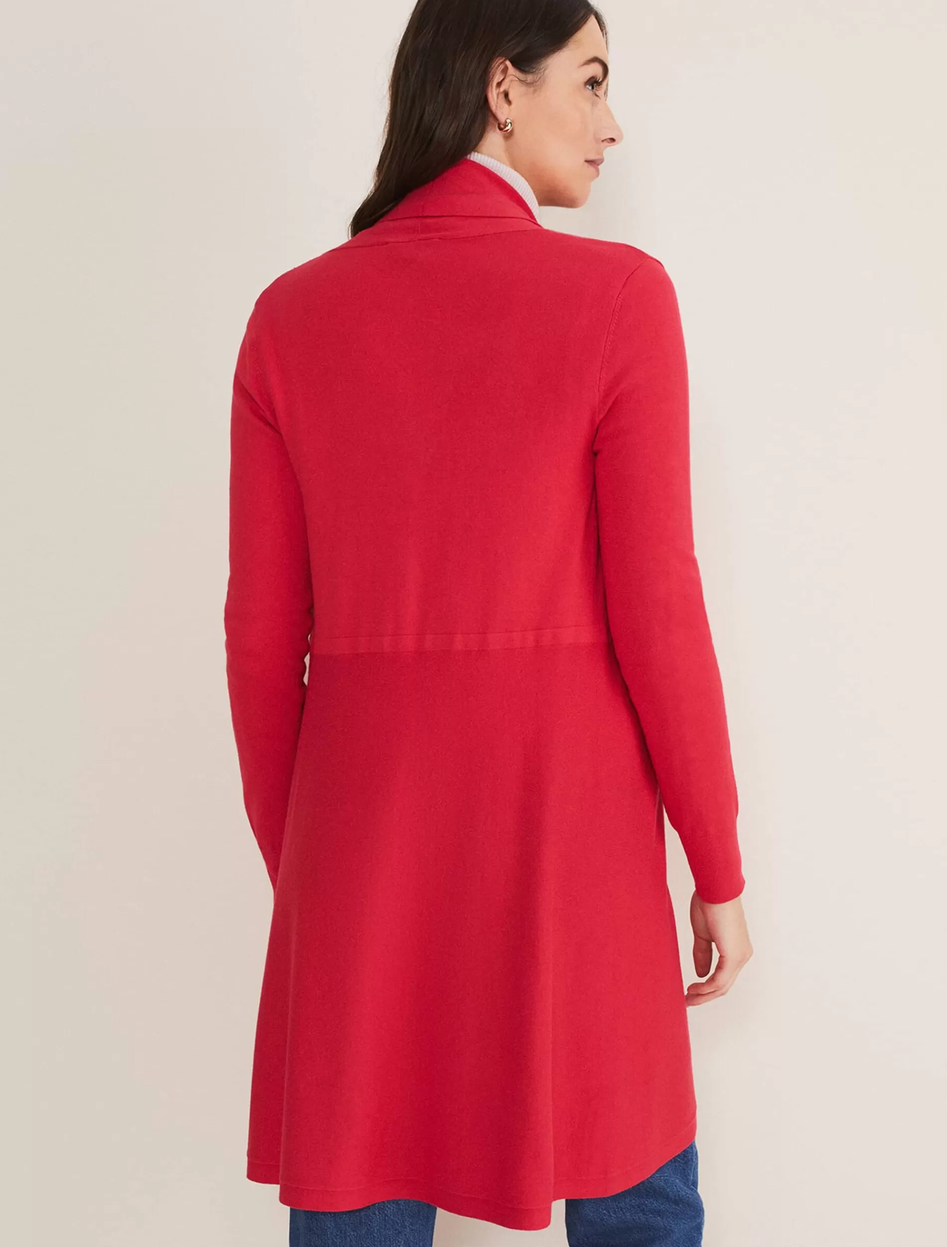 Phase Eight Louise Longline Cardigan Bright Pink Best Sale