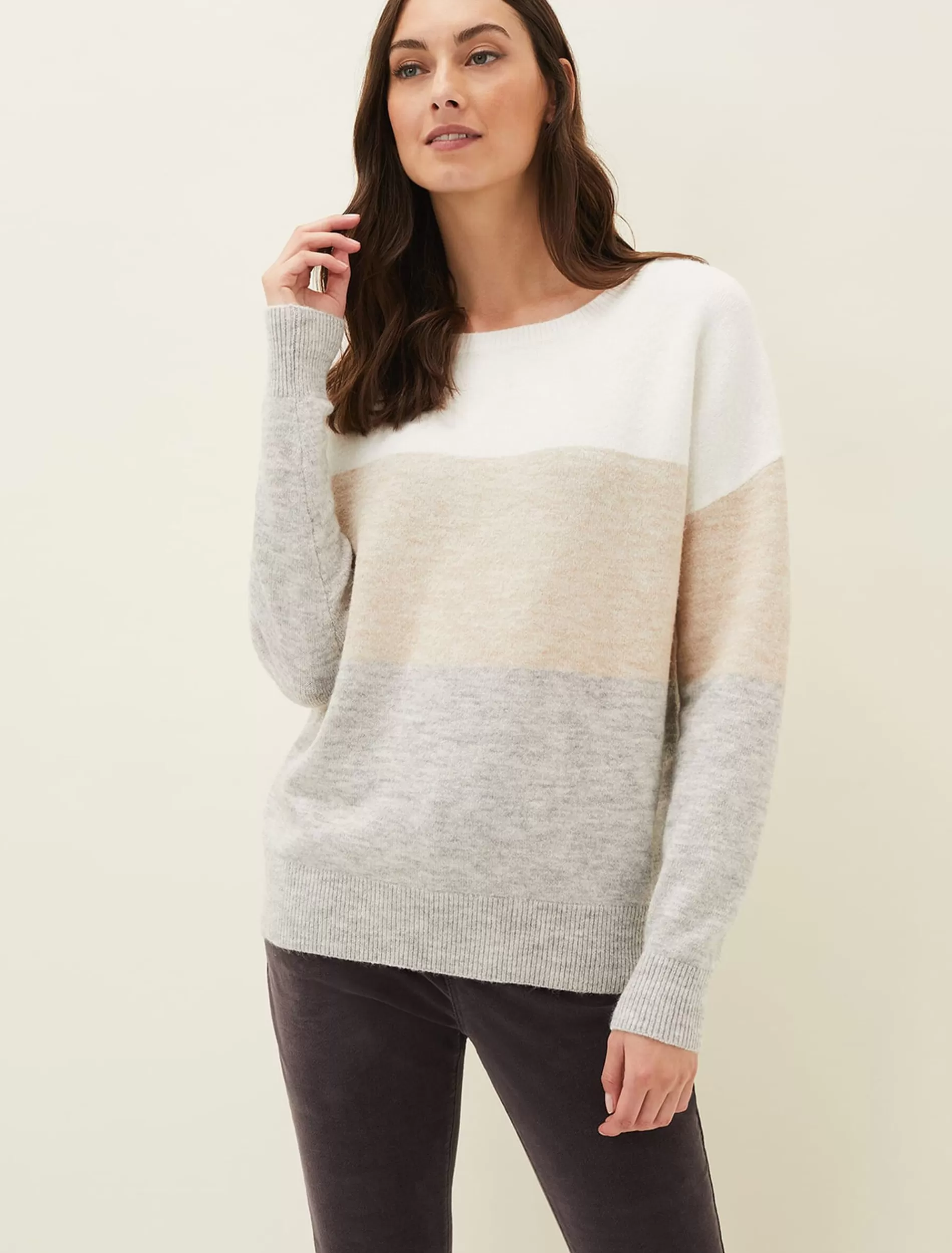 Phase Eight Lucial Stripe Knit Jumper Multi-Coloured Discount